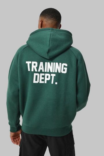 Man Active Training Dept Boxy Hoodie green