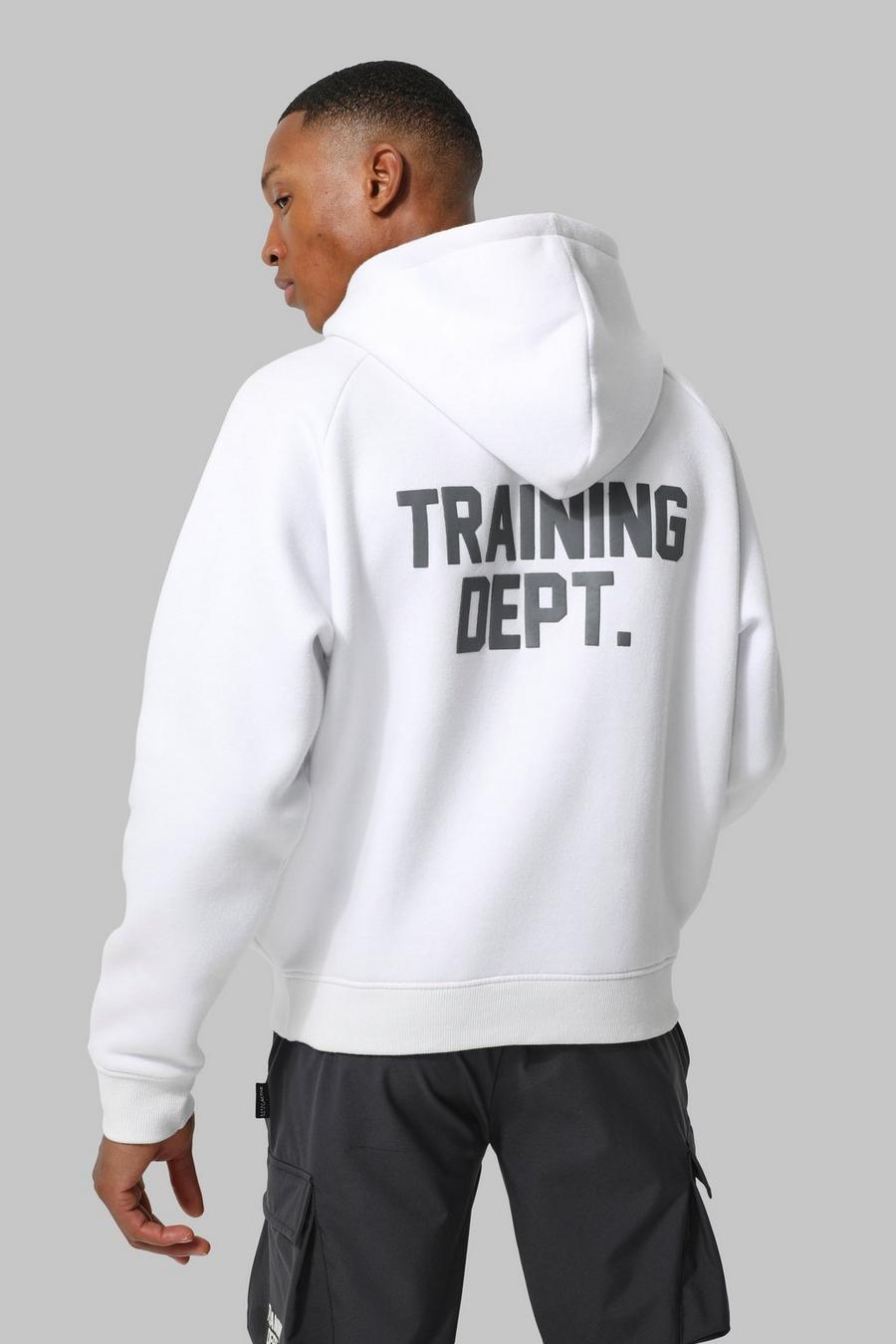 White Man Active Training Dept Boxy Hoodie image number 1