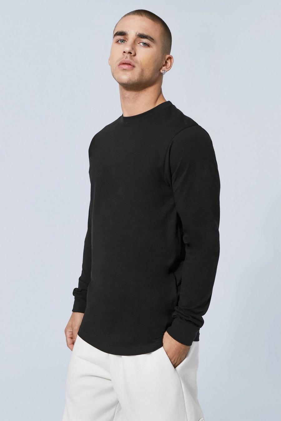 Black Long Sleeve T-shirt image number 1