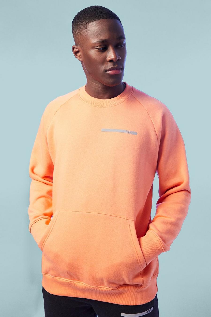 Orange Man Active Gym Training Sweatshirt 