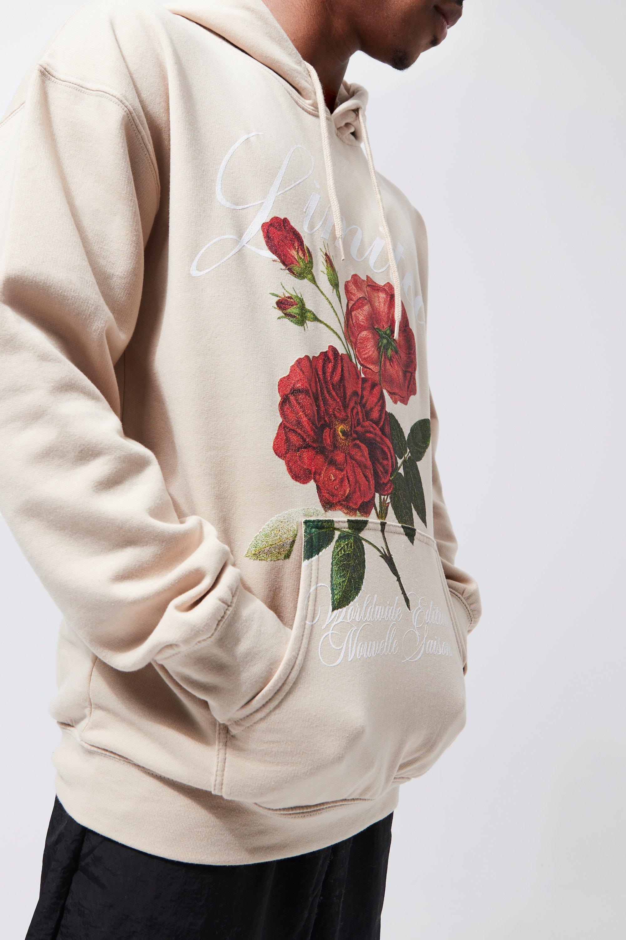 floral graphic hoodie