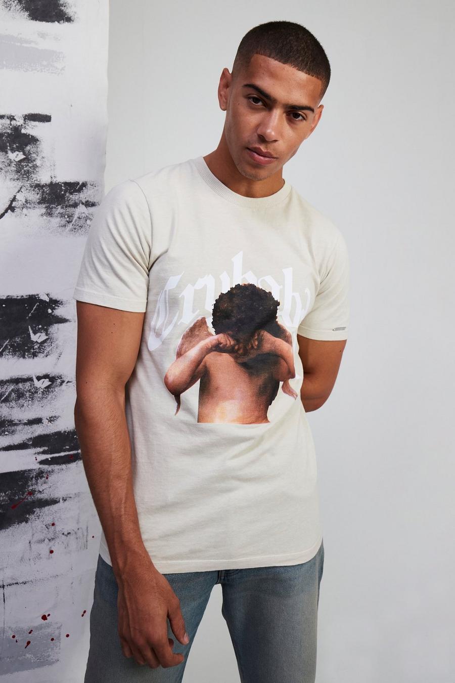 Slim-Fit Premium T-Shirt, Stone image number 1