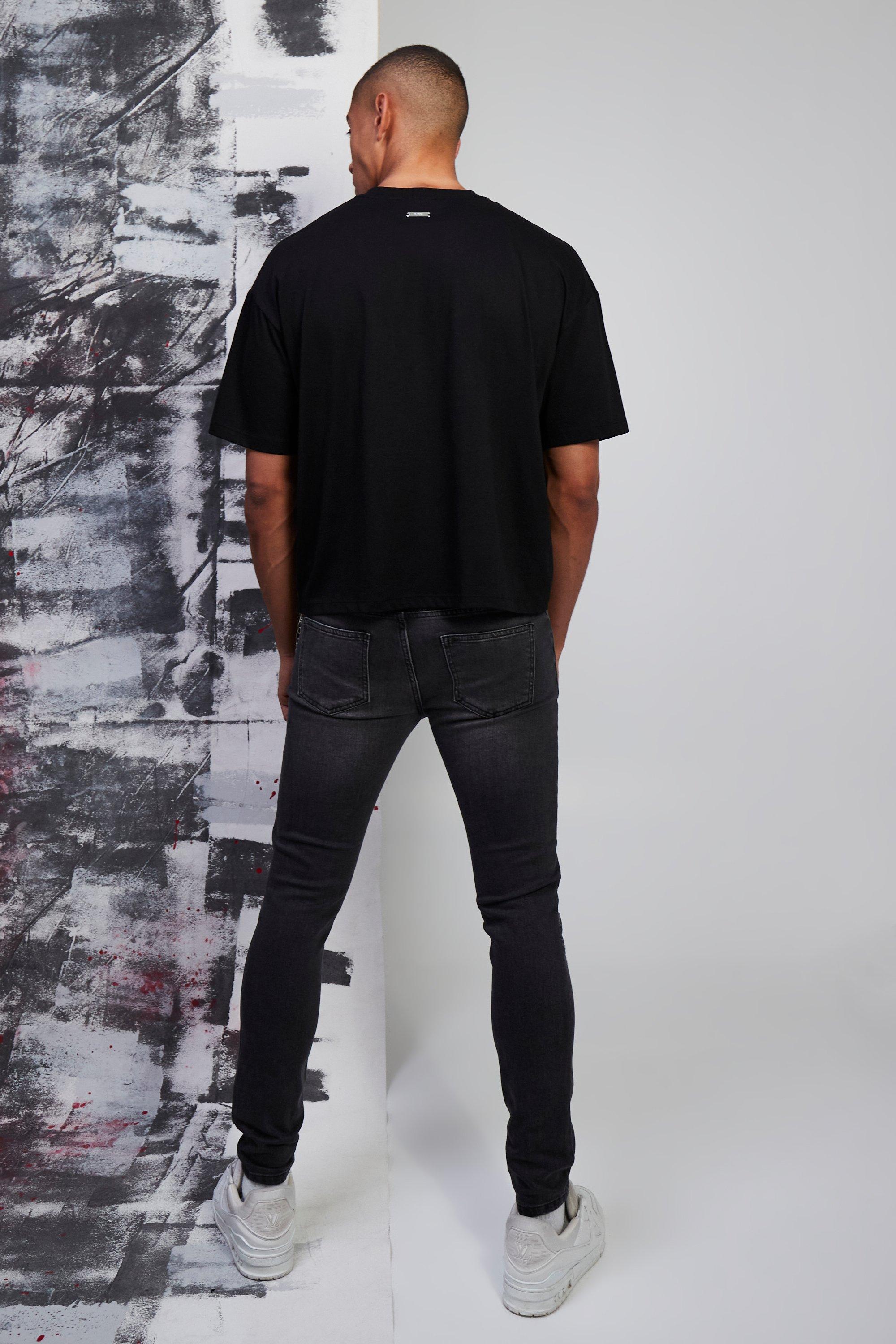 Boxy Oversized Premium Silicone Print T-shirt | boohoo
