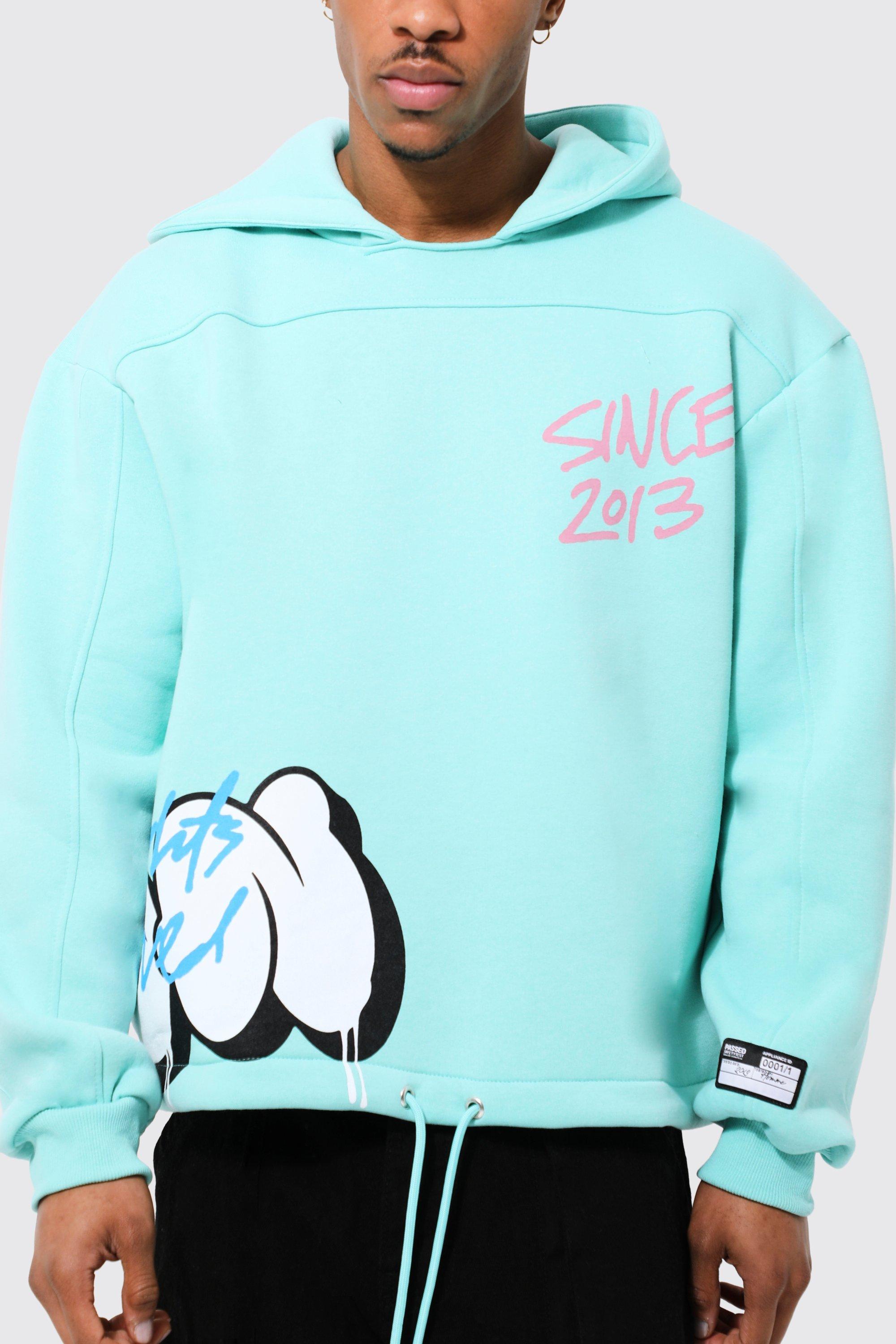 Boohoo graffiti hoodie hot sale