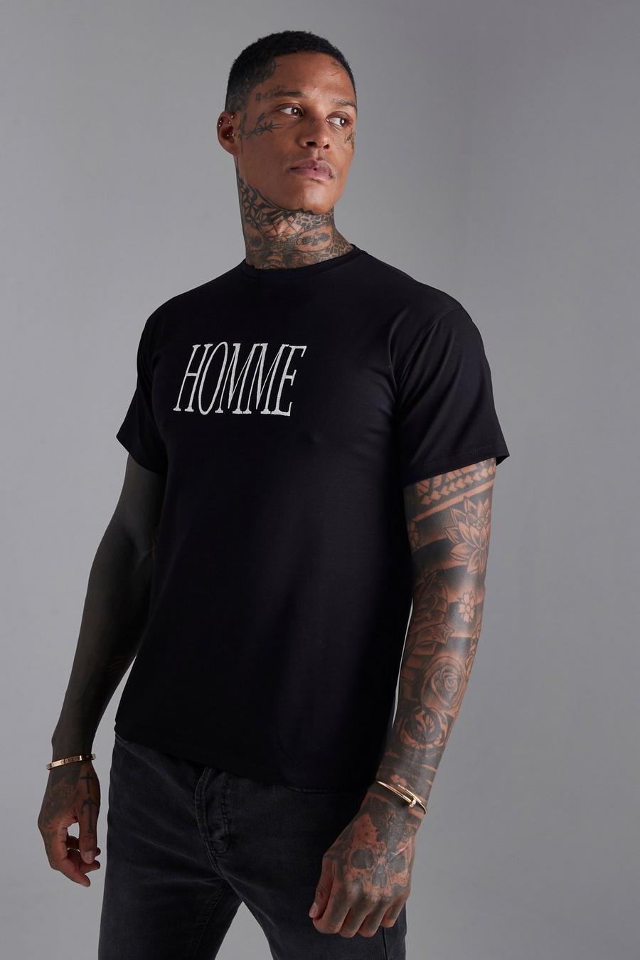 White Slim Fit Embroidered Slogan T-shirt image number 1