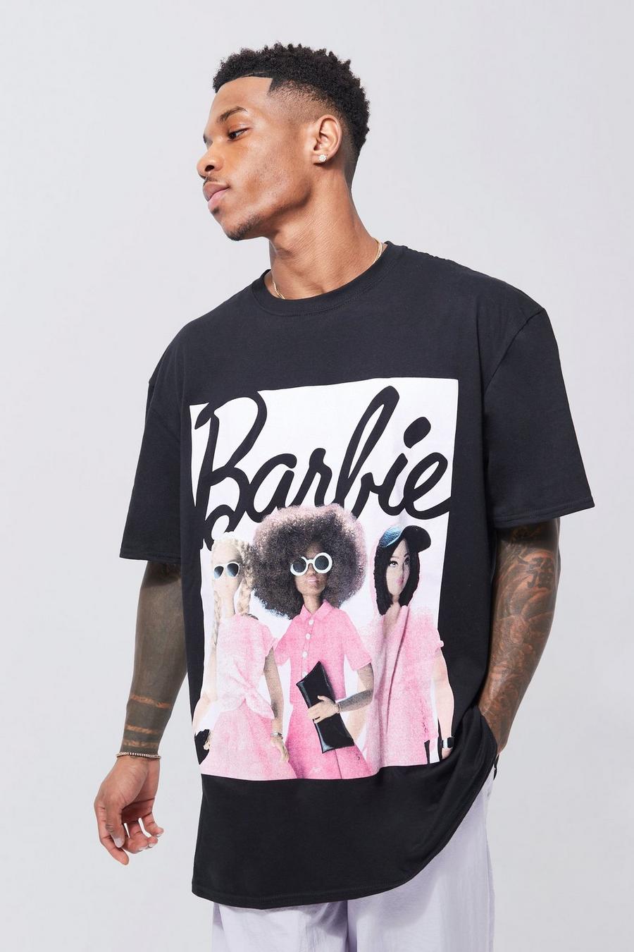 Black Oversized Barbie License T-shirt image number 1