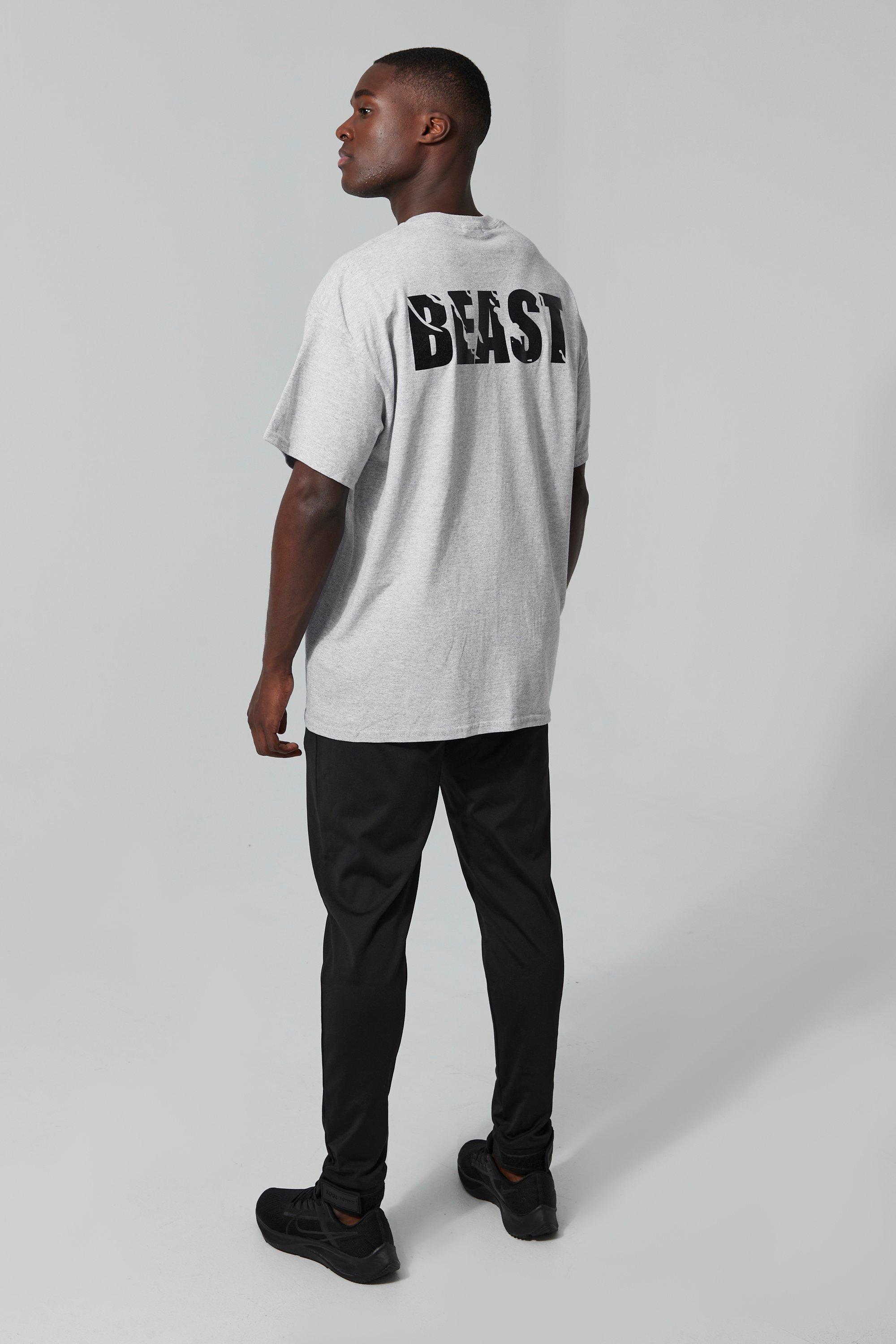 Camiseta oversize MAN Active x Beast para el gimnasio boohoo