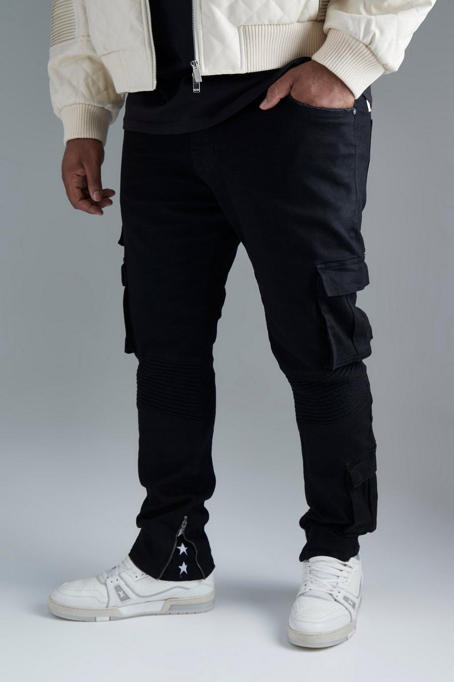 True black Plus Skinny Stretch Limited Cargo Jean