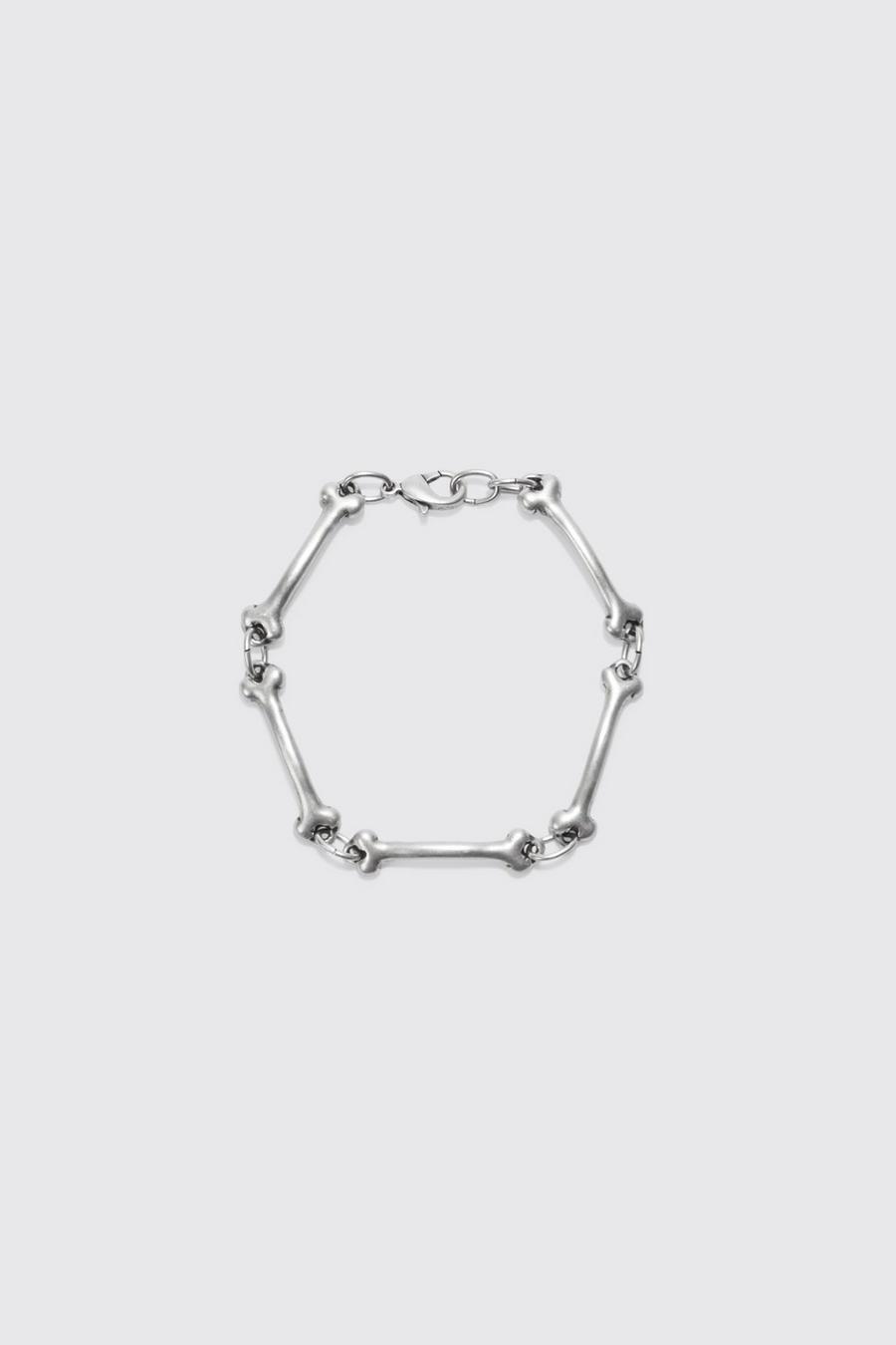 Silver Bone Link Bracelet
