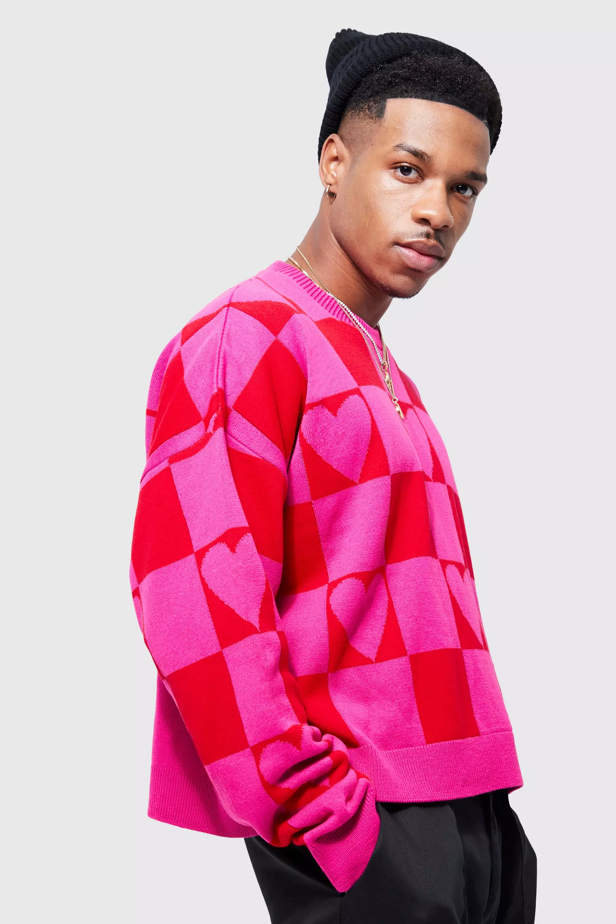 Men's heart sweater store