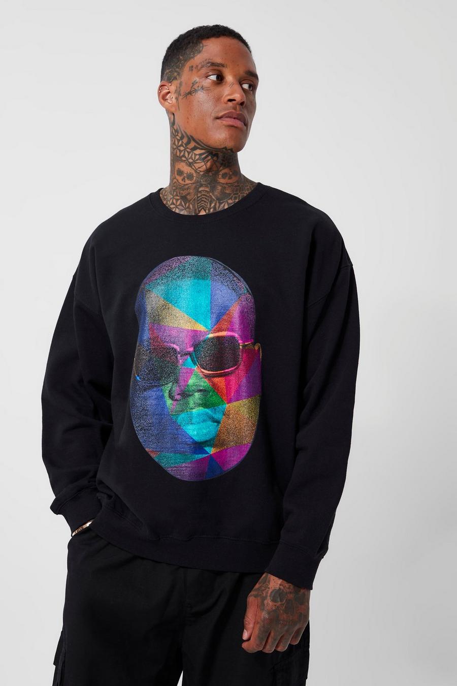 Black negro Oversized Biggie License Sweatshirt
