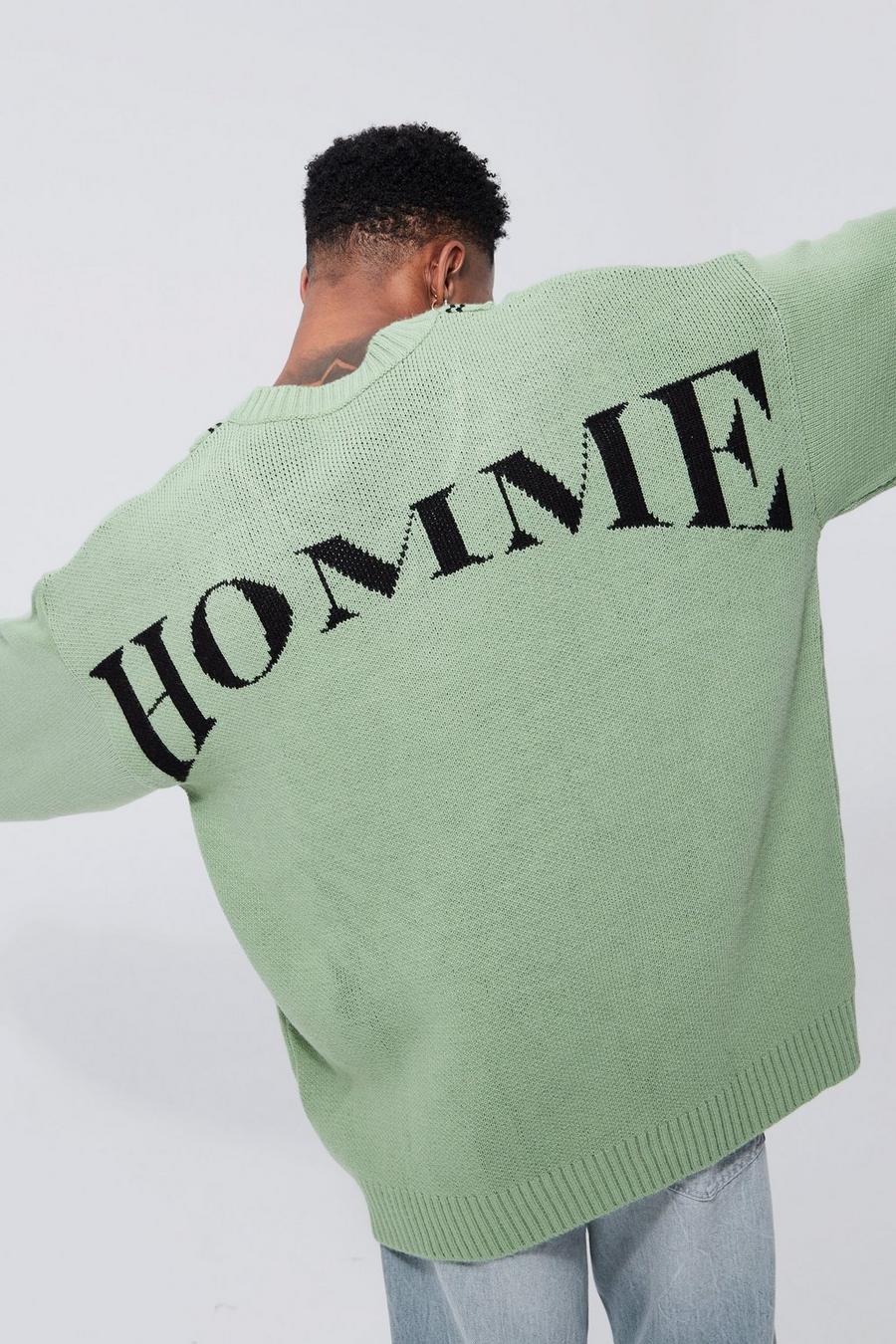 Green Oversized Double Layer Neck Homme Hockey Top image number 1