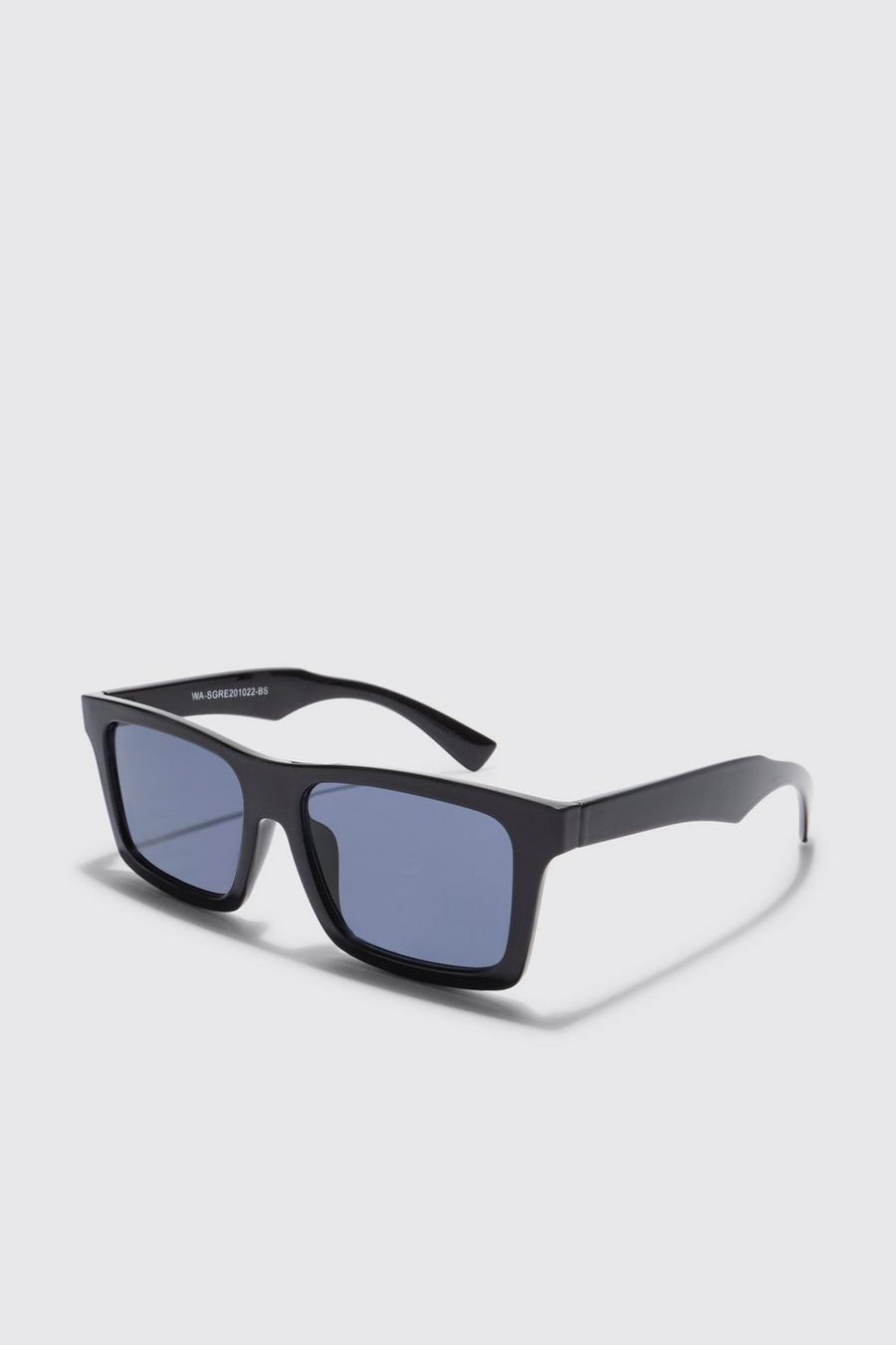 Black Flat Brow Sunglasses image number 1