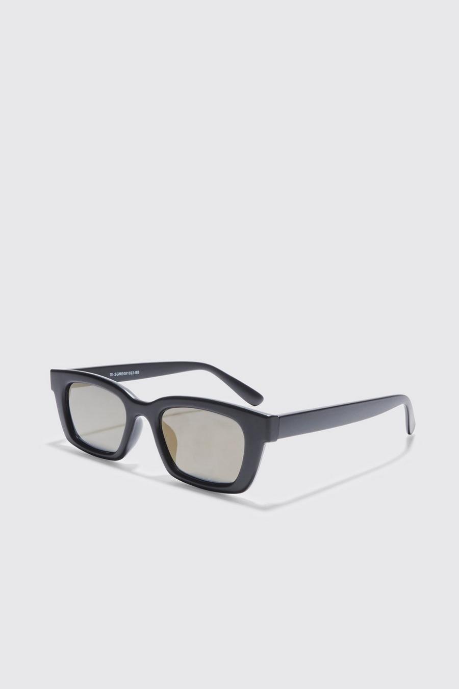 Black Matte Rectangle Lens Sunglasses
