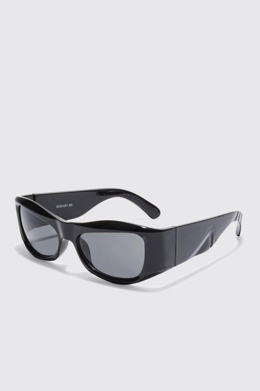 Black Angled Racer Sunglasses image number 1
