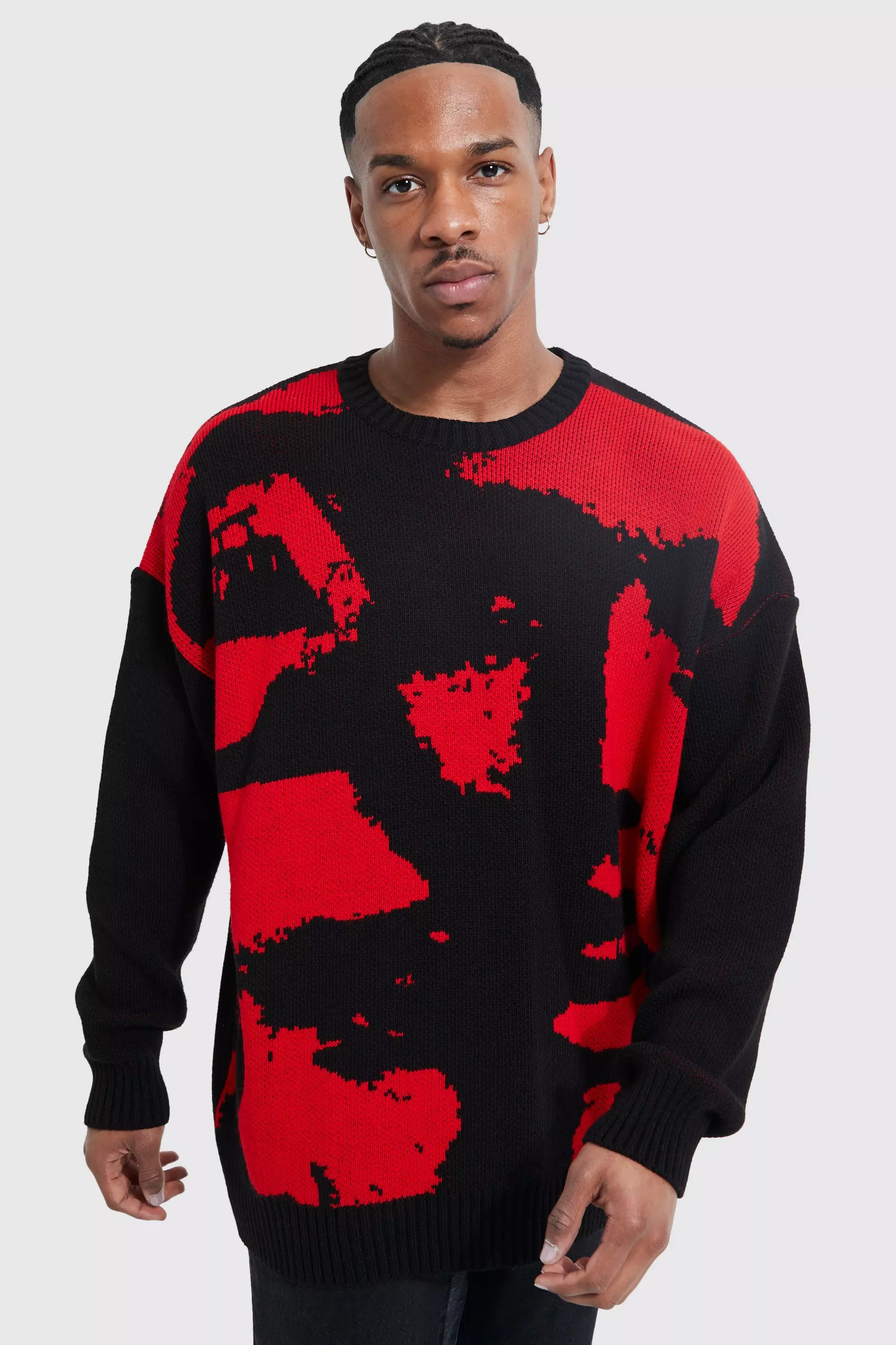 Grey and red clearance jumper