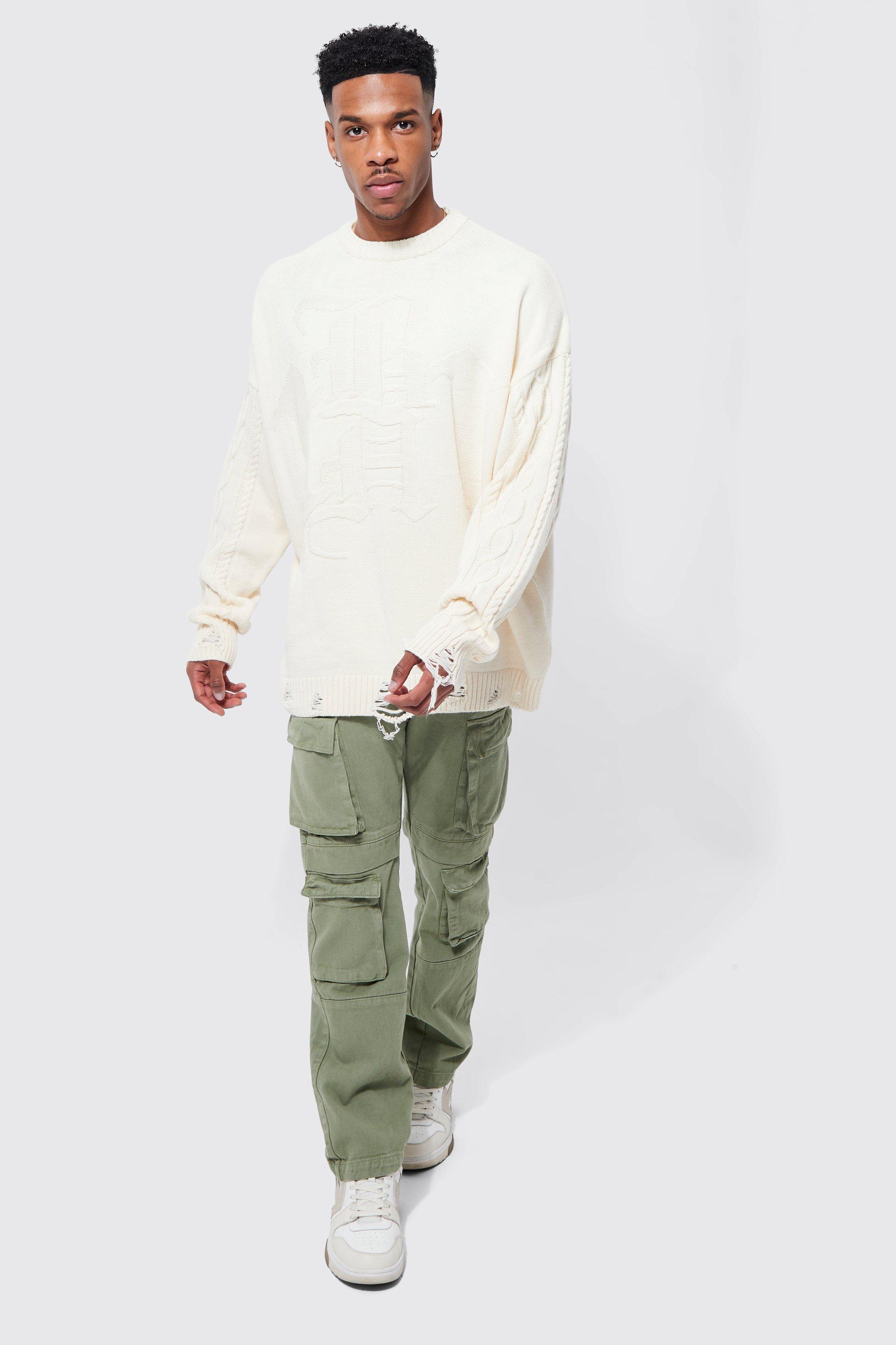 White jumper boohoo hotsell