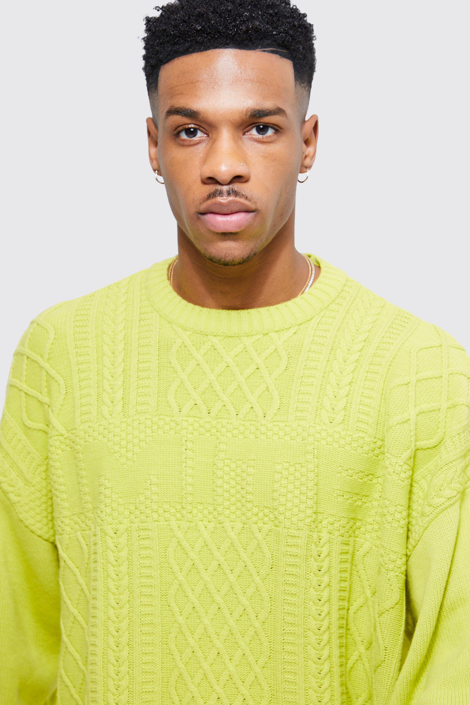 Lime green shop knit sweater