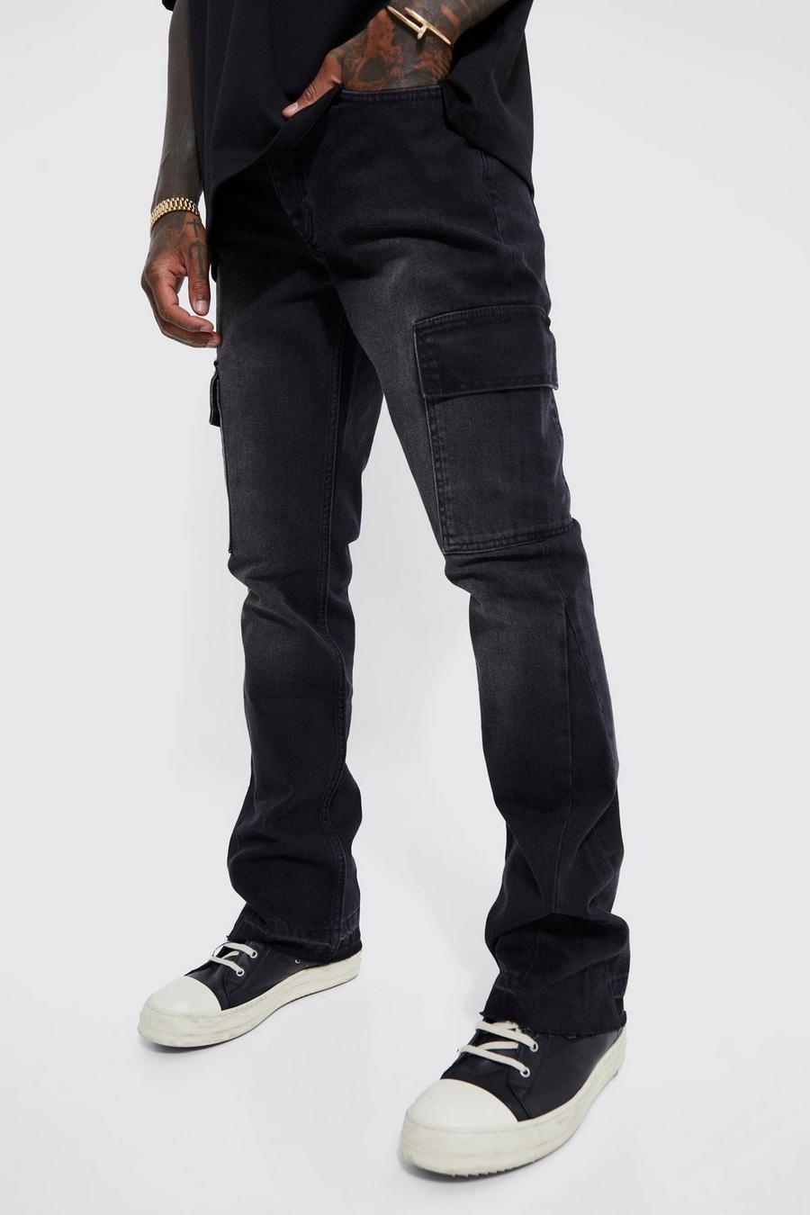 New Look slim rigid jeans in washed black