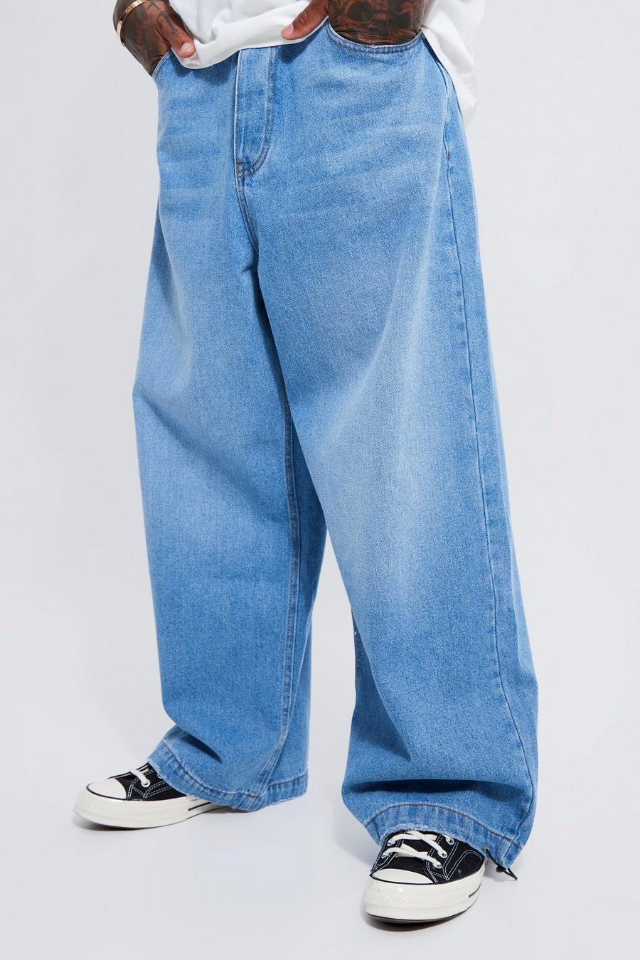 Mid blue Denim Parachute Jeans image number 1