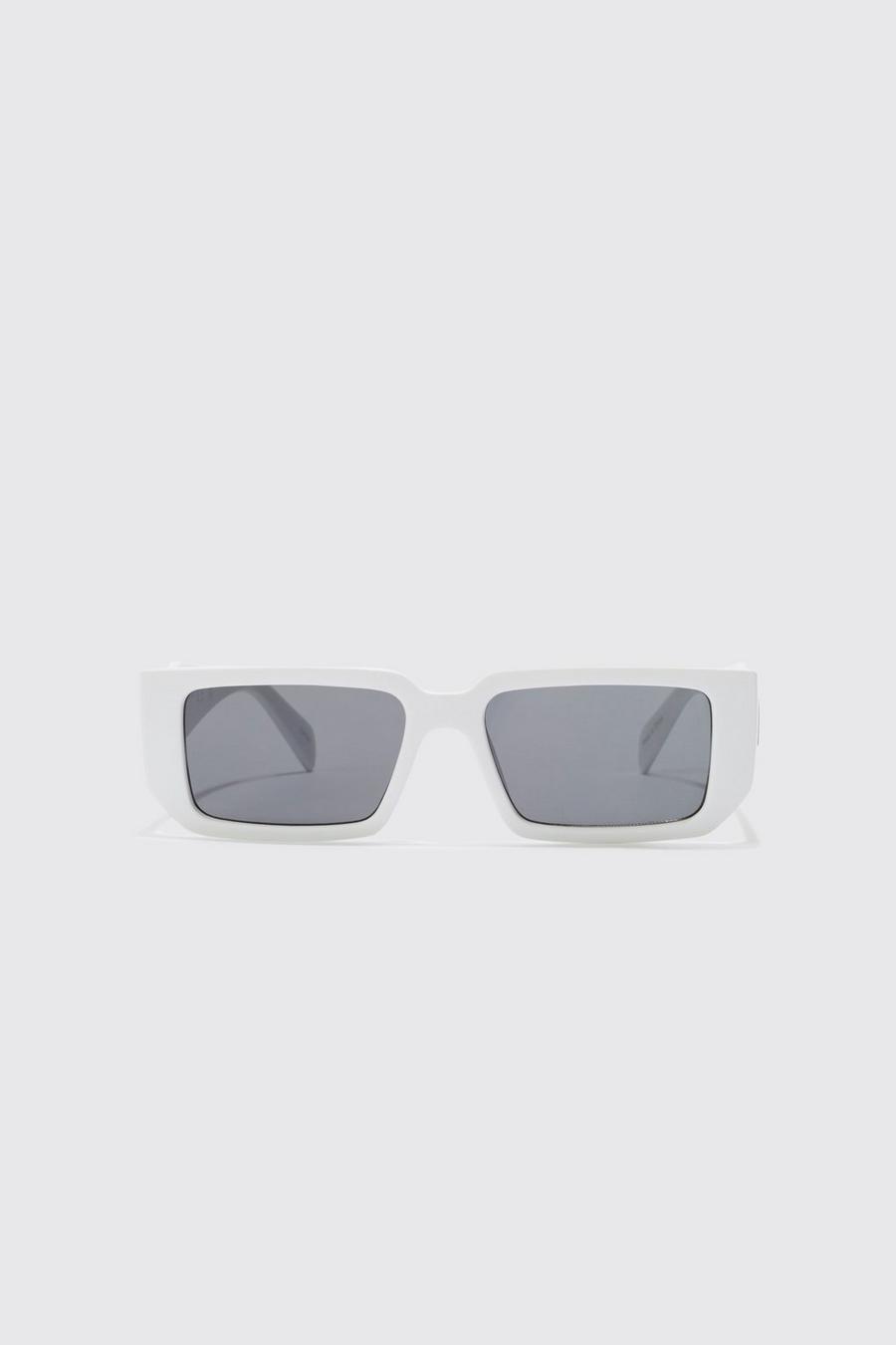 White Rectangle Sunglasses image number 1