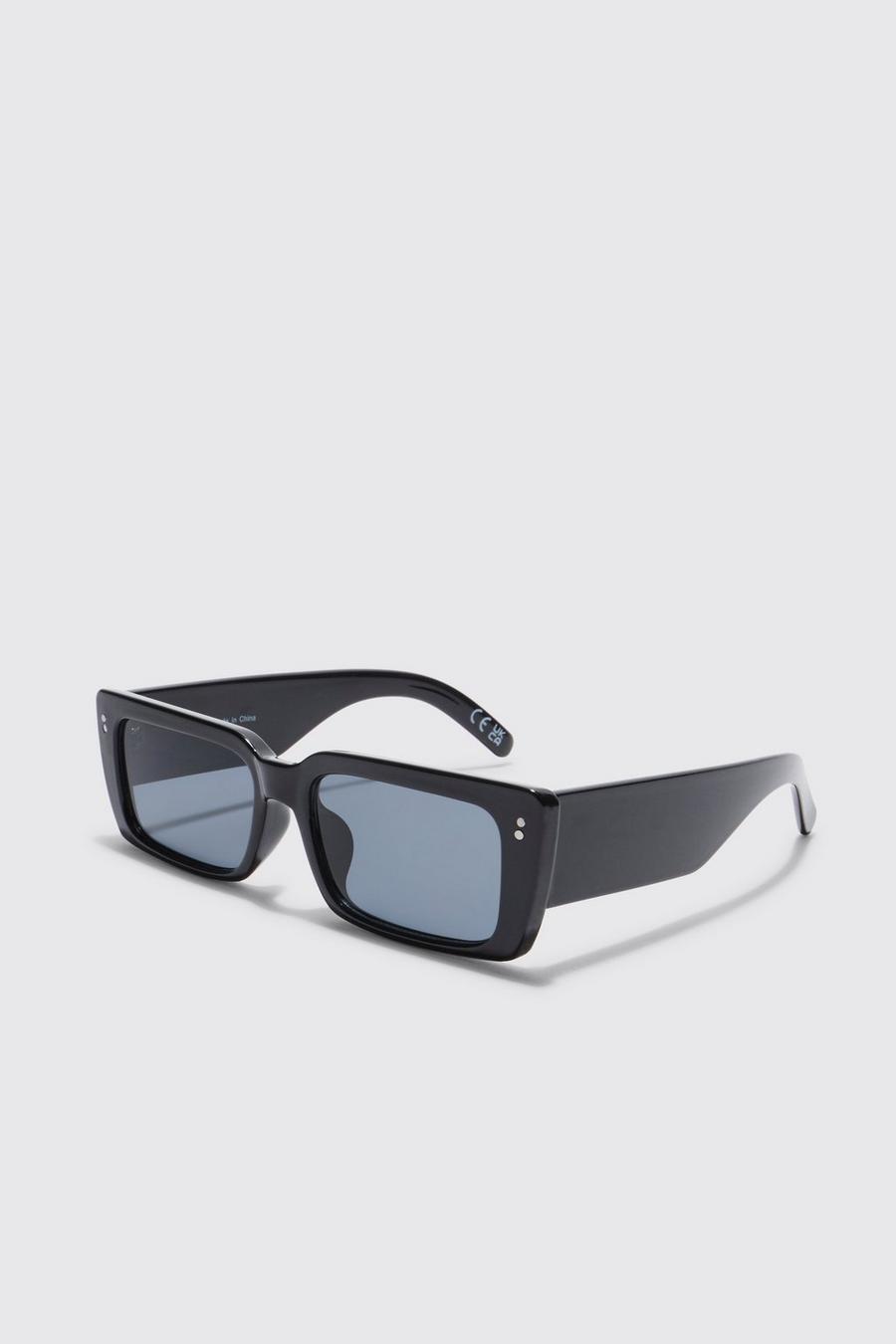 Black negro Rectangle Sunglasses