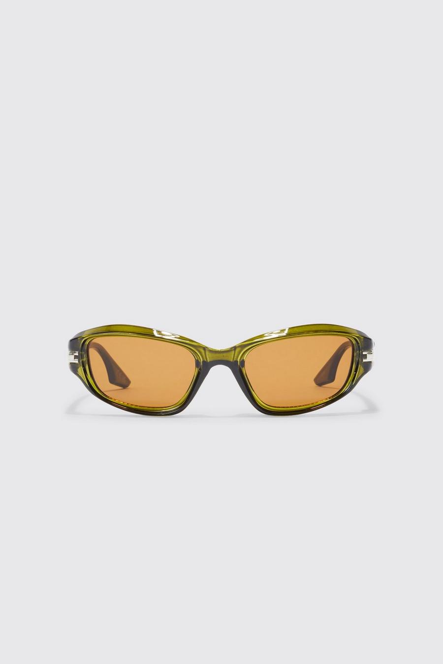 Yellow giallo Angled Lens Sunglasses
