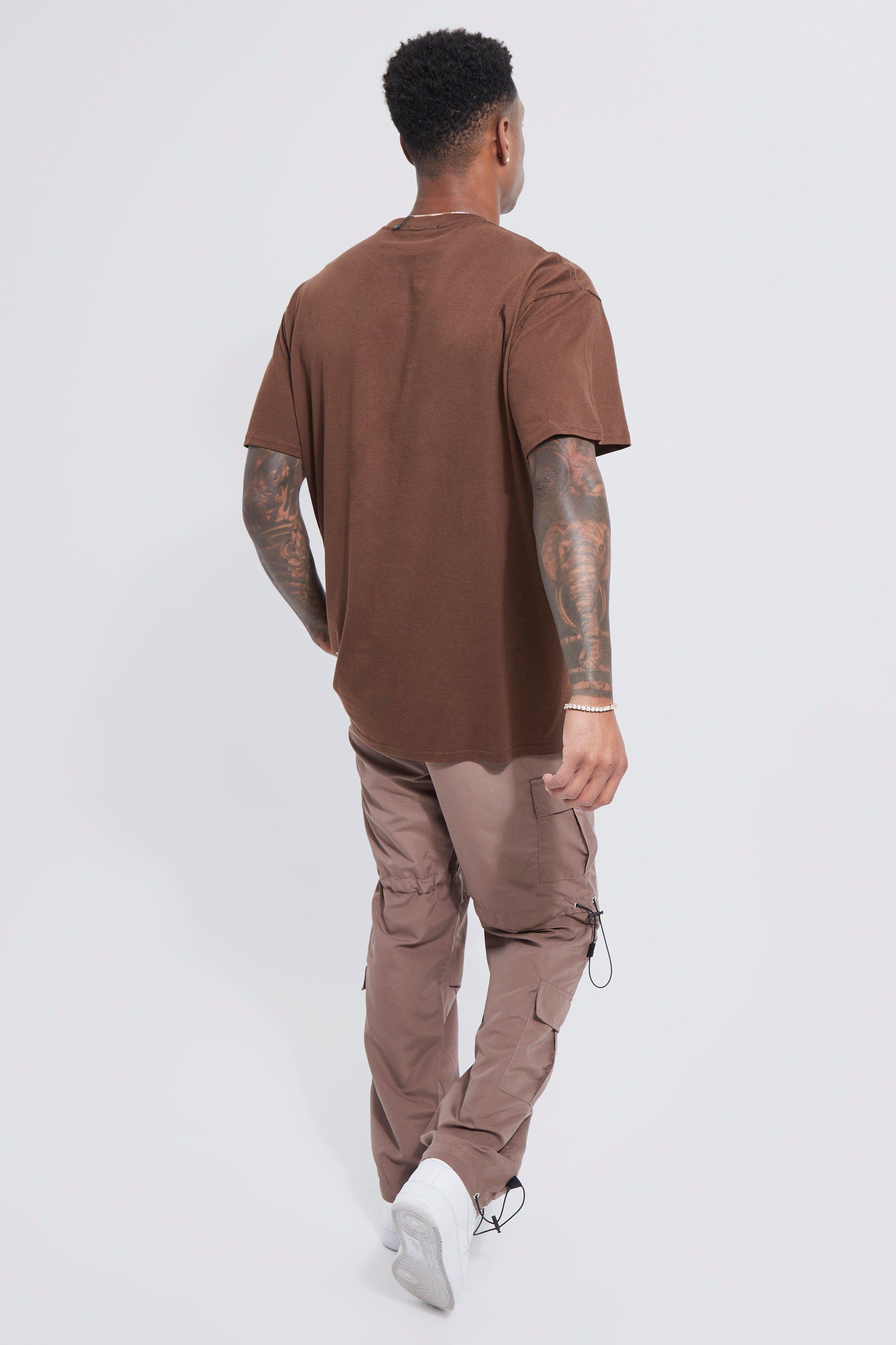 Camiseta oversize Color marrón oscuro - HOUSE - 9799P-89X