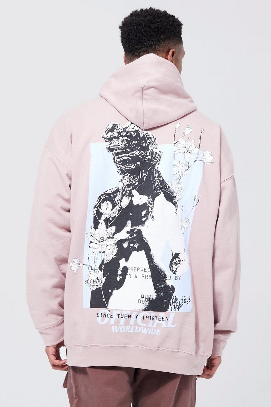 Mink Oversized Statue Graphic Hoodie image number 1