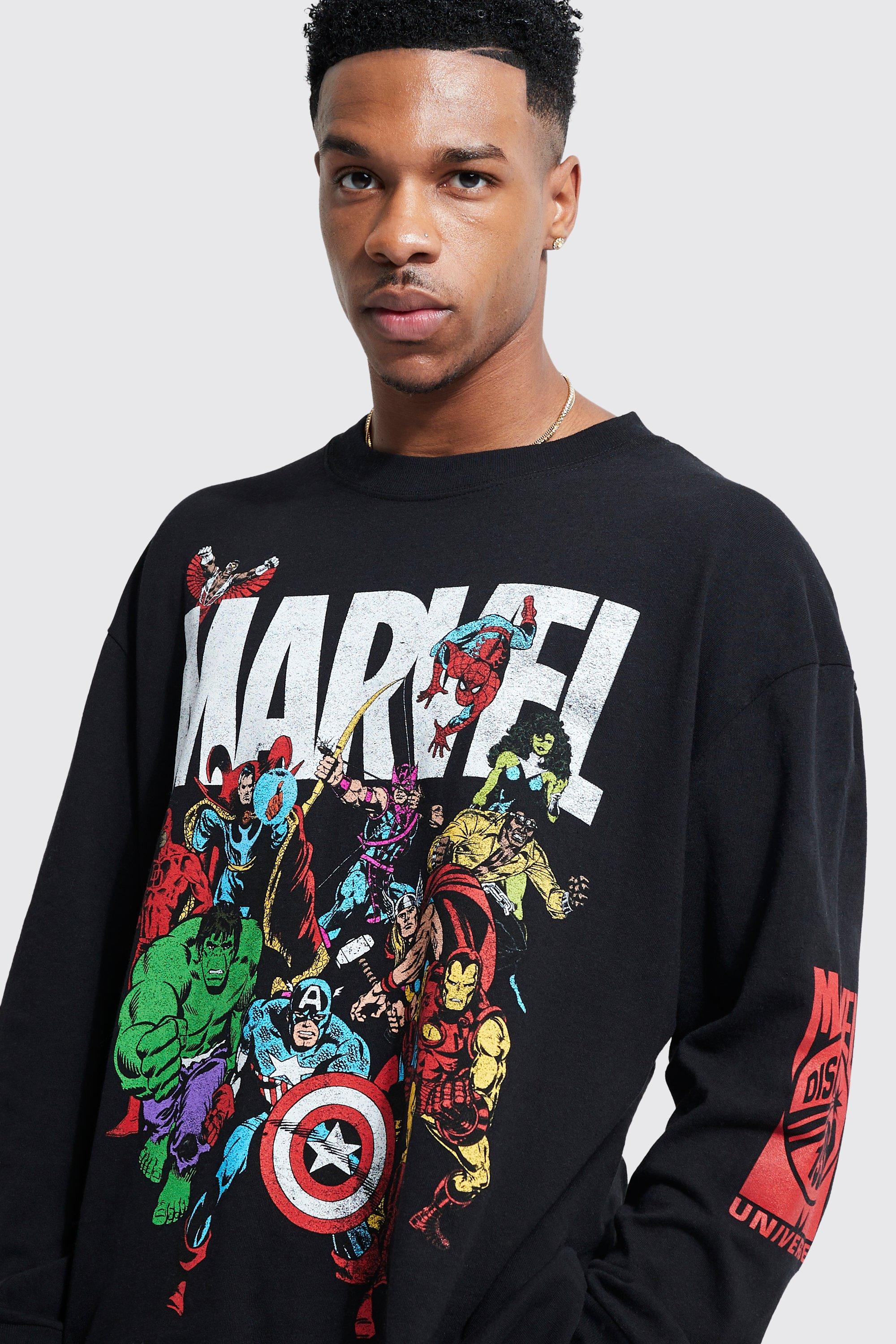 men's long sleeve marvel shirts