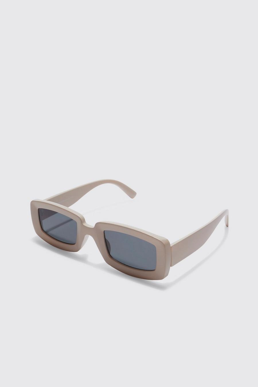 Ecru Rectangle Matte Sunglasses image number 1