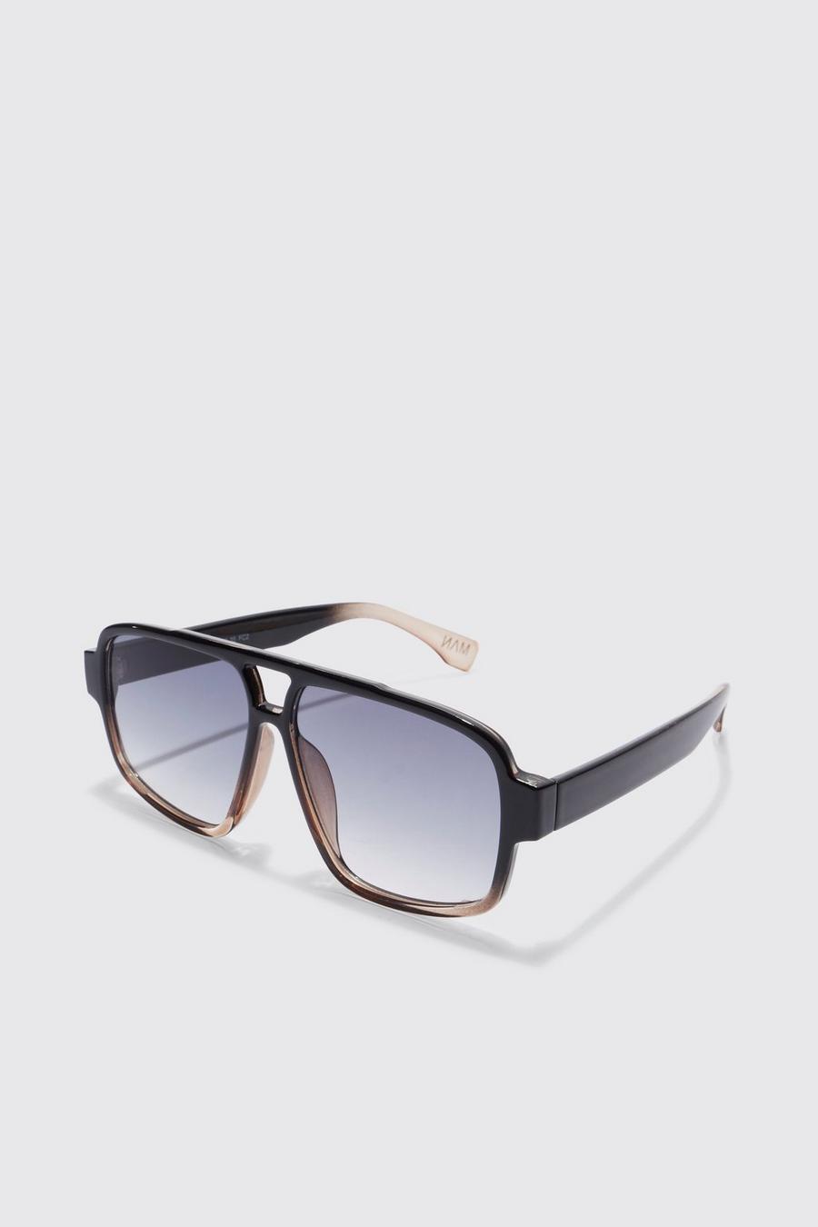 Black Aviator Sunglasses image number 1