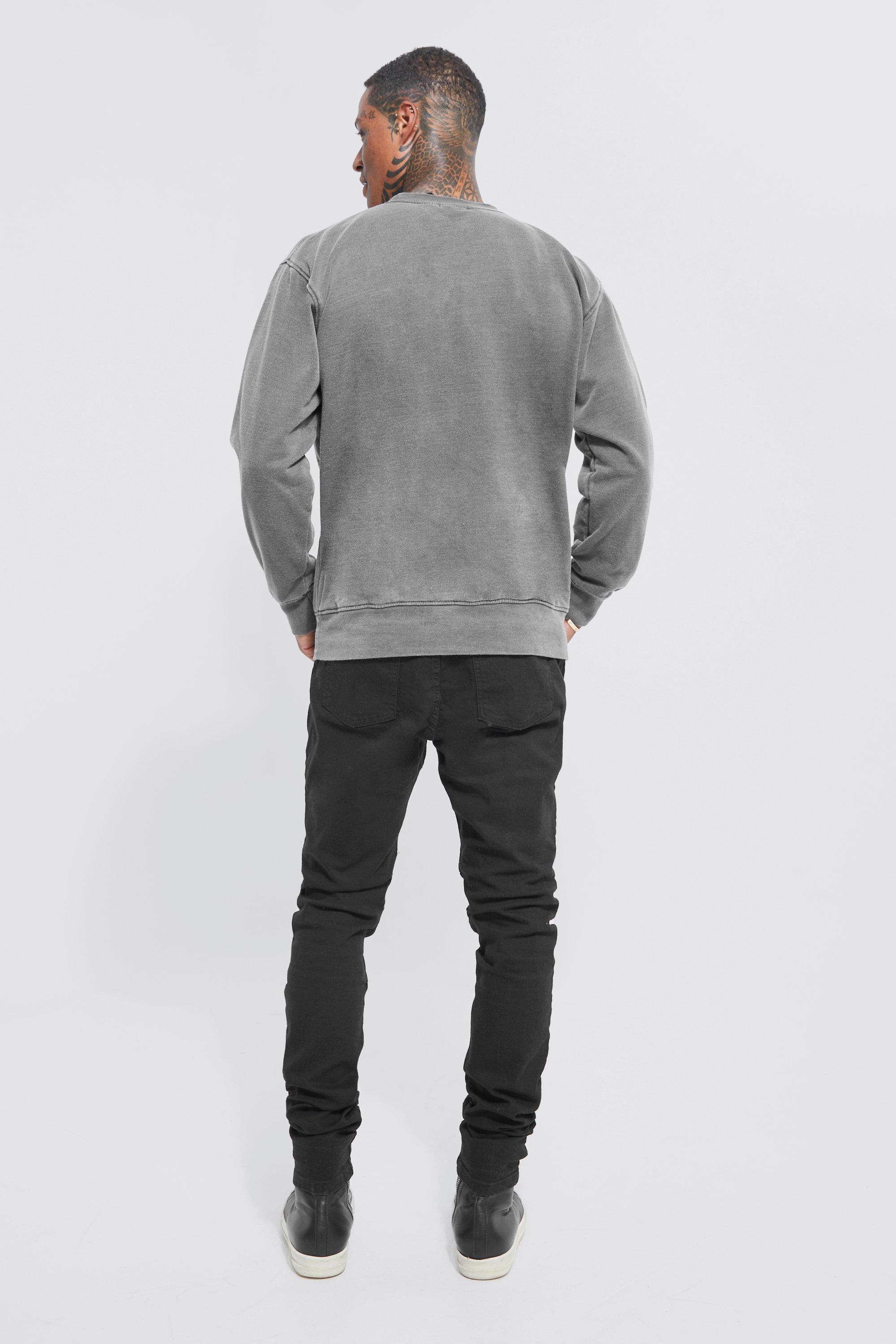 Oversized Overdyed Crew Neck Sweatshirt