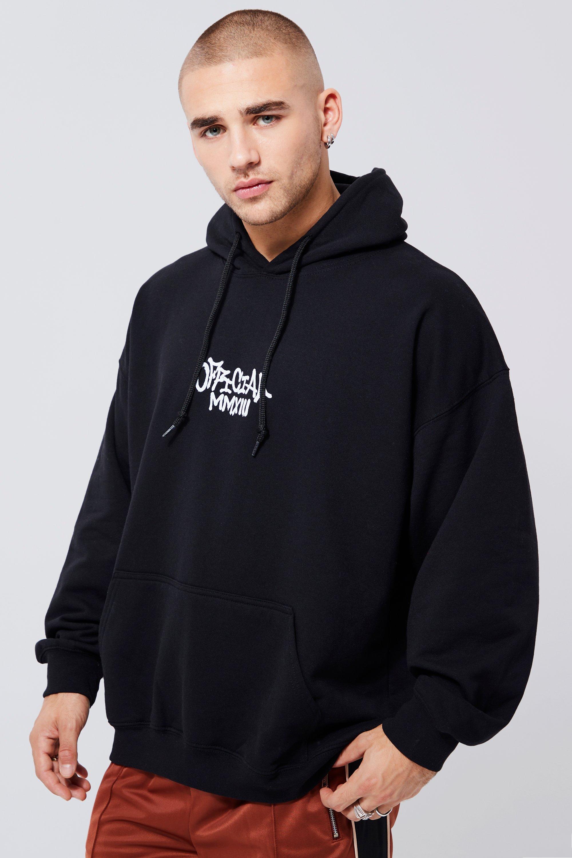 Oversized graphic hoodie mens sale