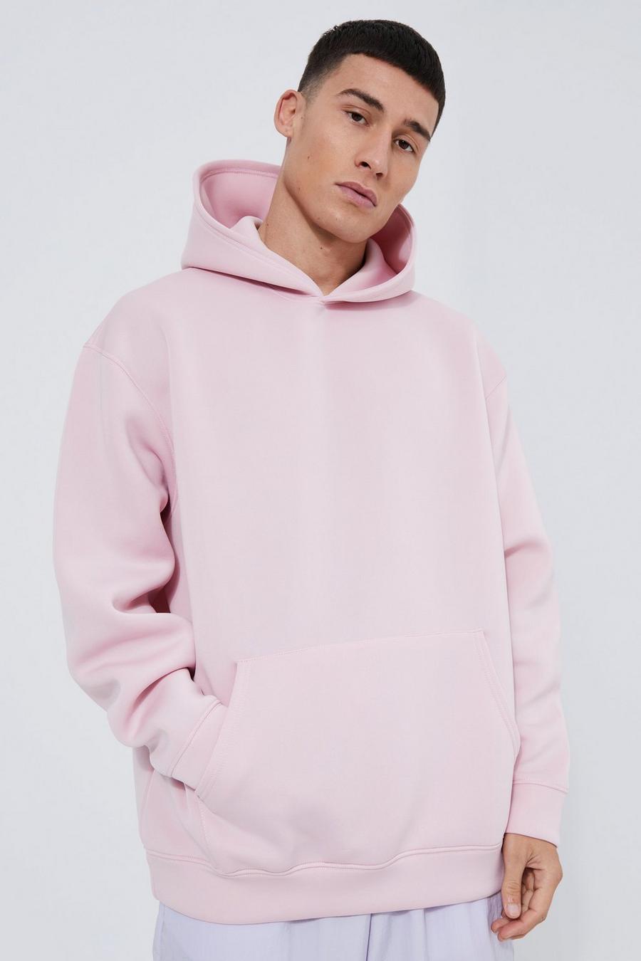 Pink Oversized Scuba Hoodie image number 1