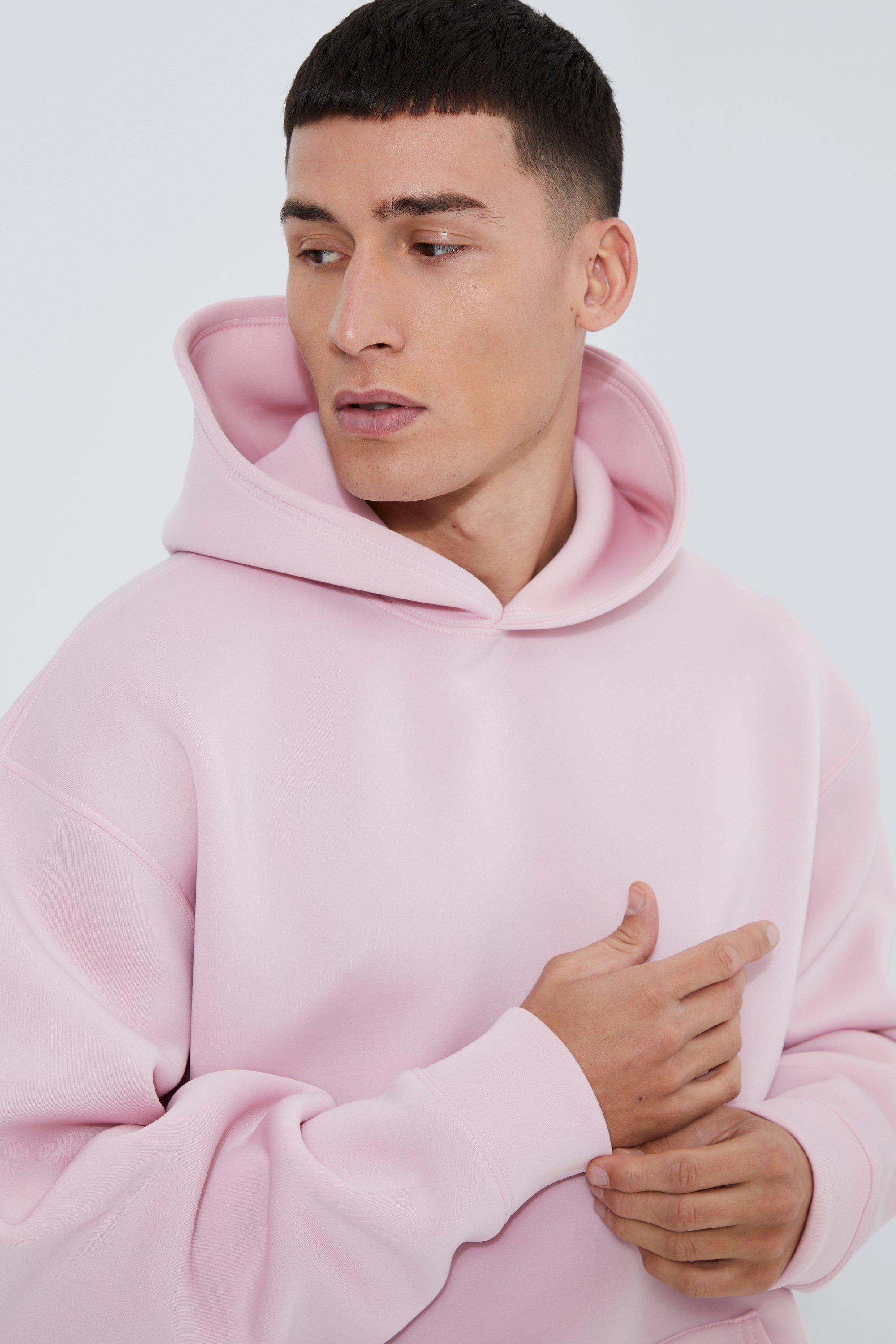 Oversized pink sale hoodie mens