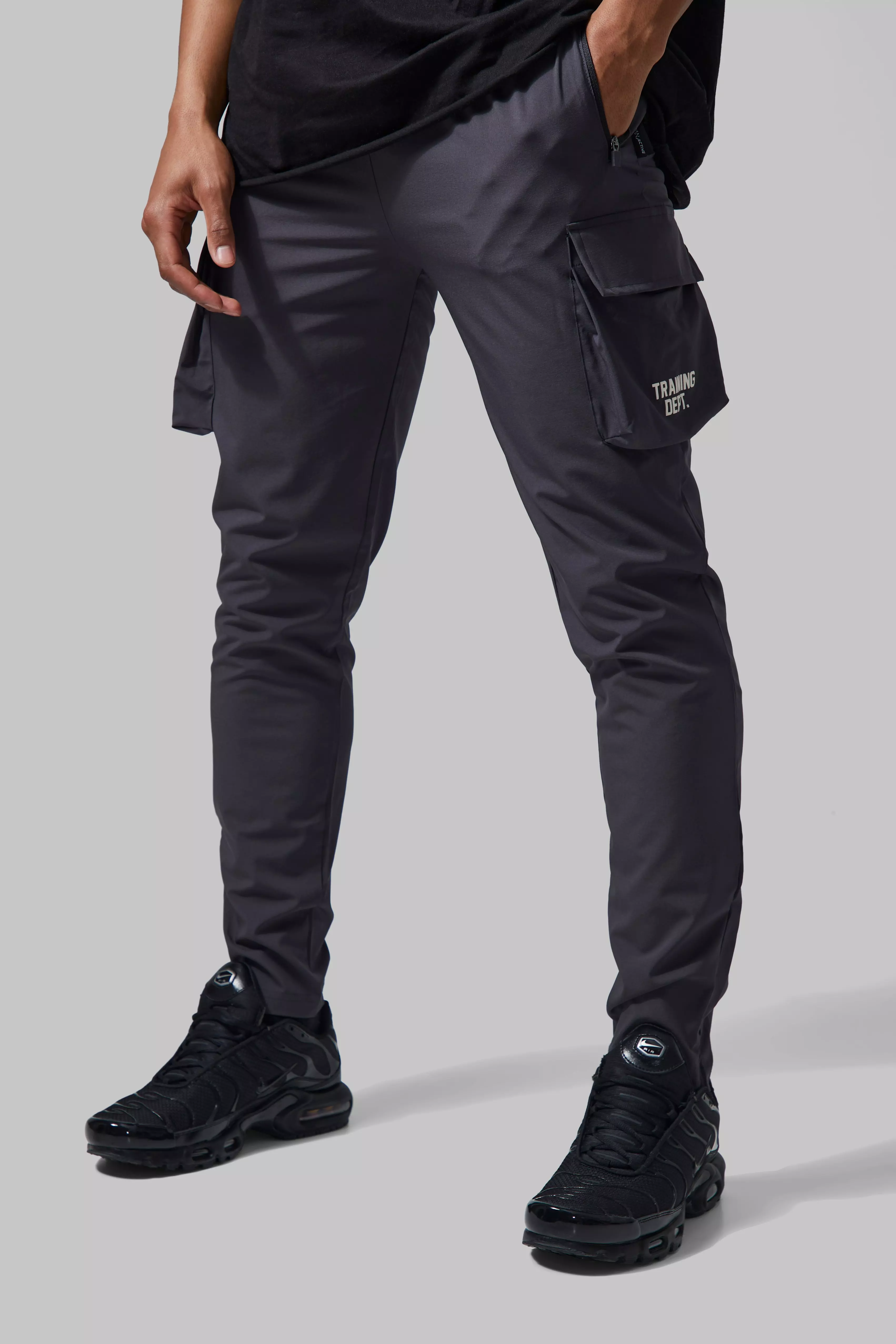 Charcoal Man Active Performance Cargo Joggers alternative image