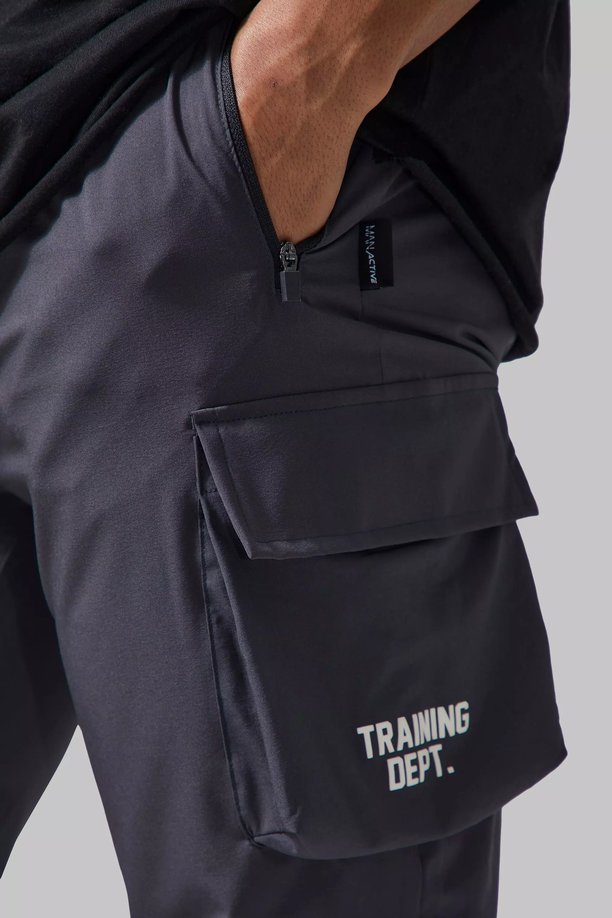 Charcoal Man Active Performance Cargo Joggers alternative image