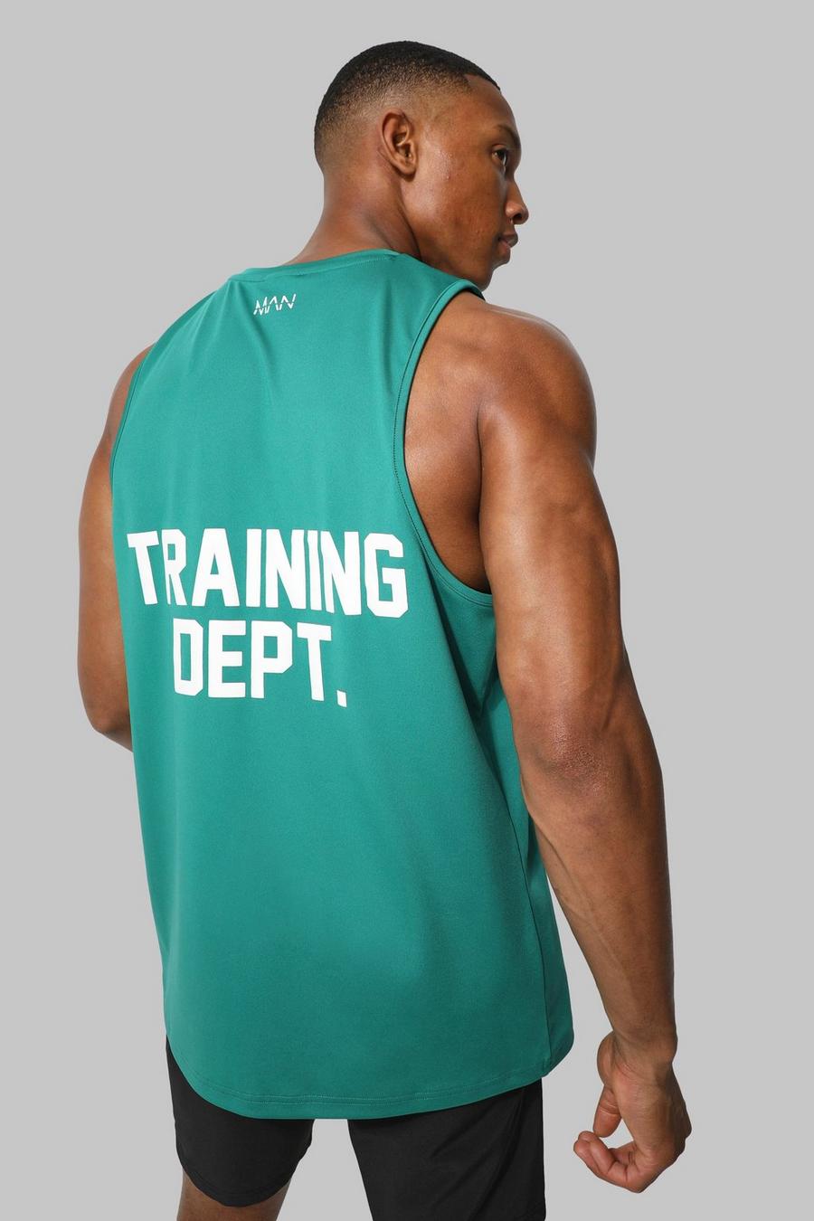 Man Active Training Dept Performance Tanktop, Green image number 1