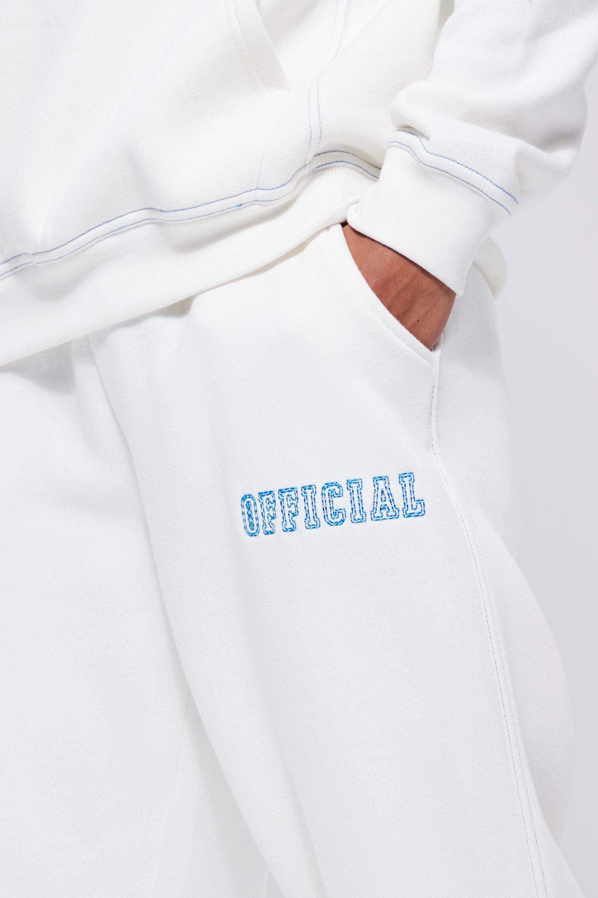 Relaxed Official Contrast Stitch Jogger boohoo