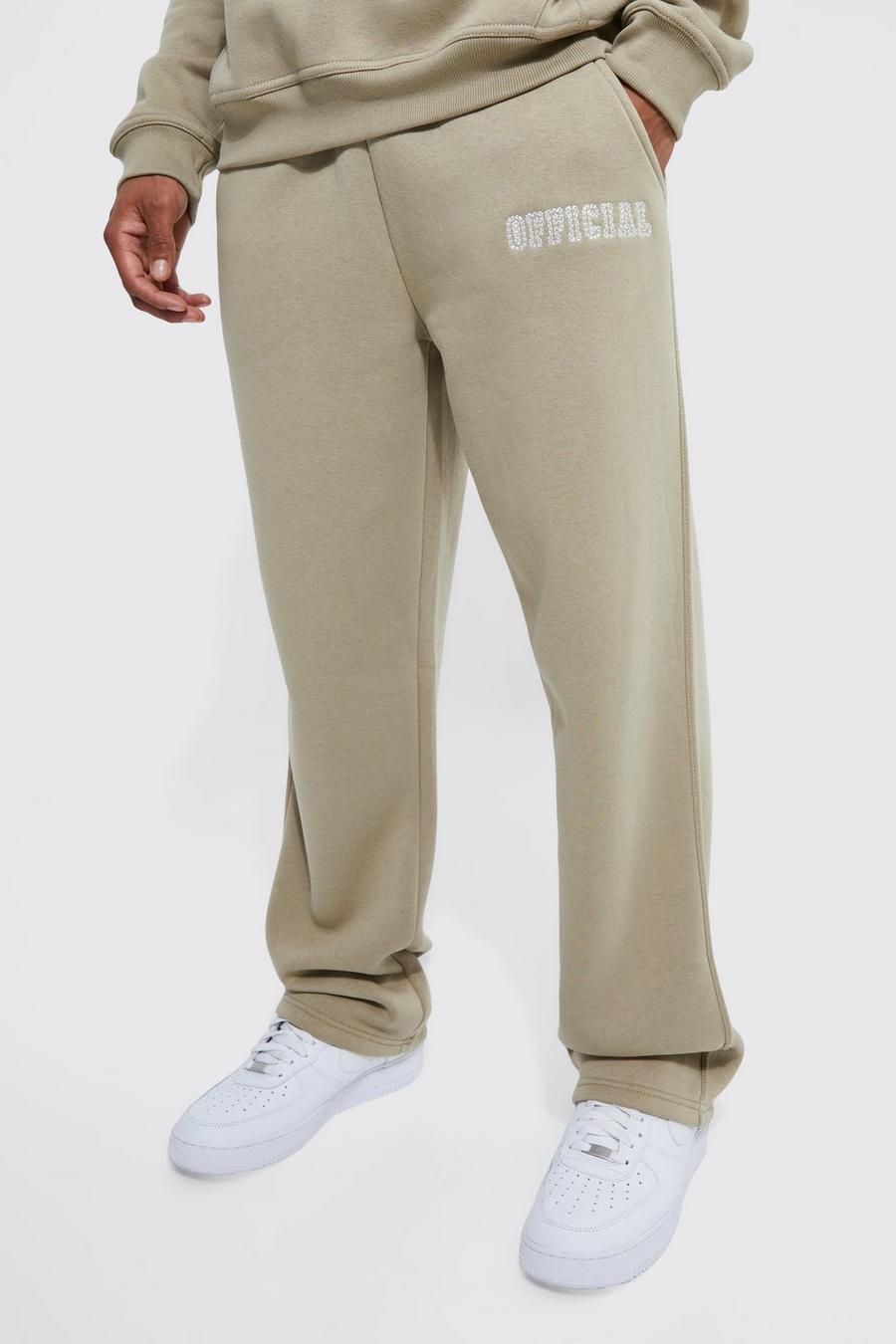Olive Relaxed Official Contrast Stitch Jogger image number 1