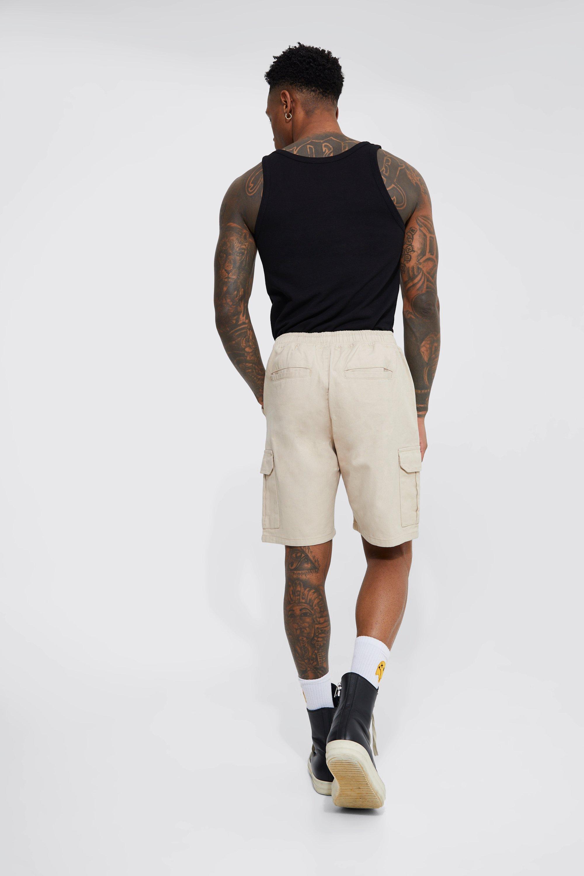 Men's comfort store waist cargo shorts