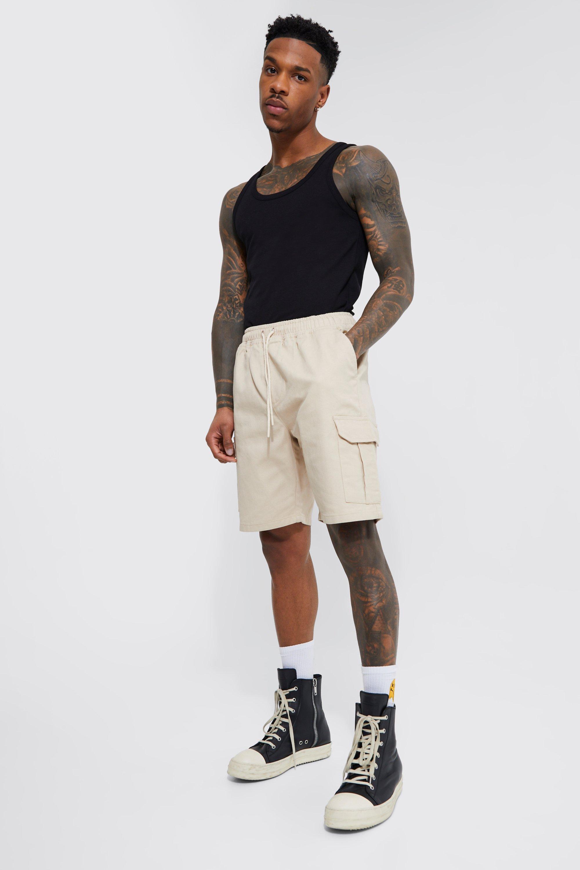 Men's comfort waist hot sale cargo shorts