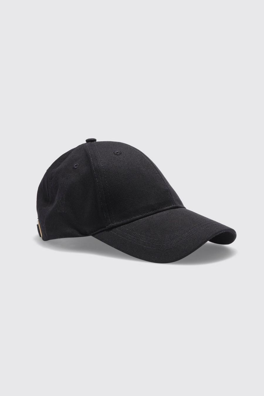 Black noir Plain Cap