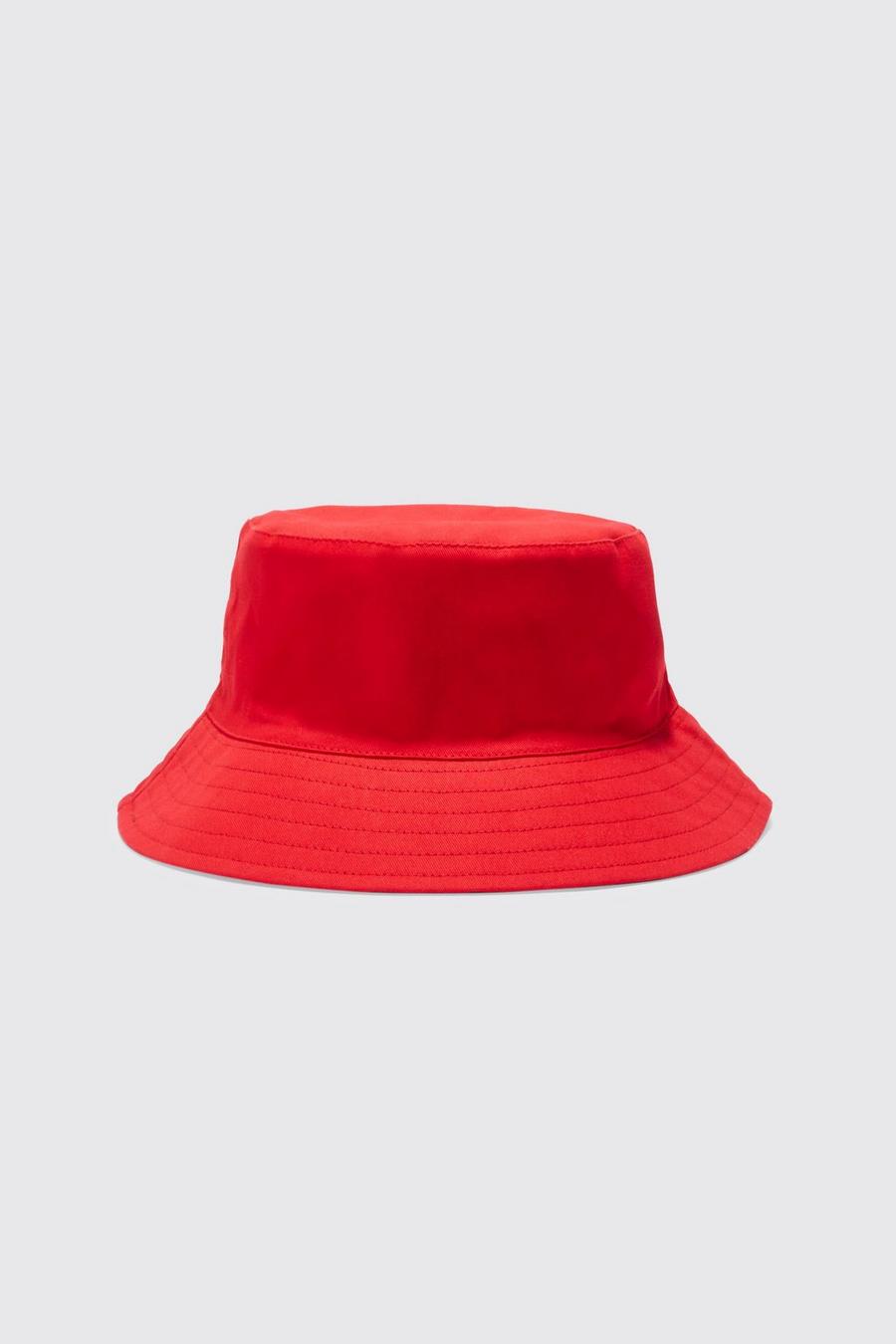 Red Reversible Bucket Hat   