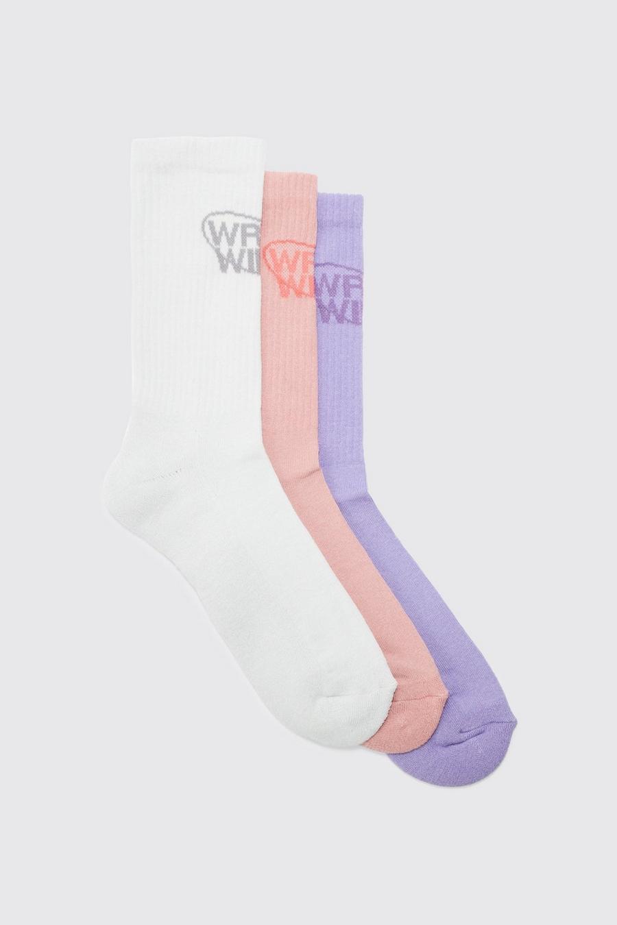 3 Pack Worldwide Sports Socks, Multi image number 1