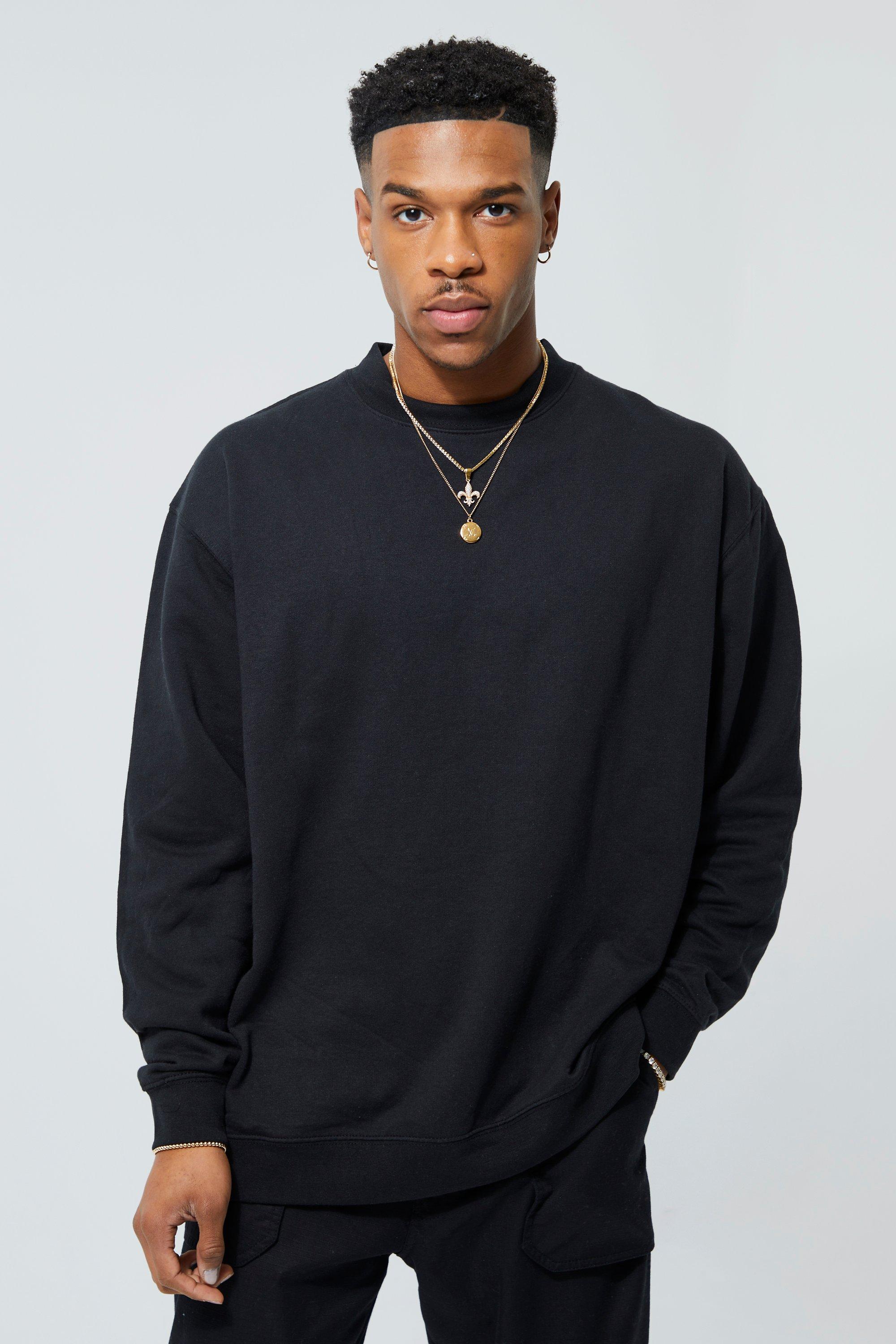 Oversized black 2025 sweatshirt mens