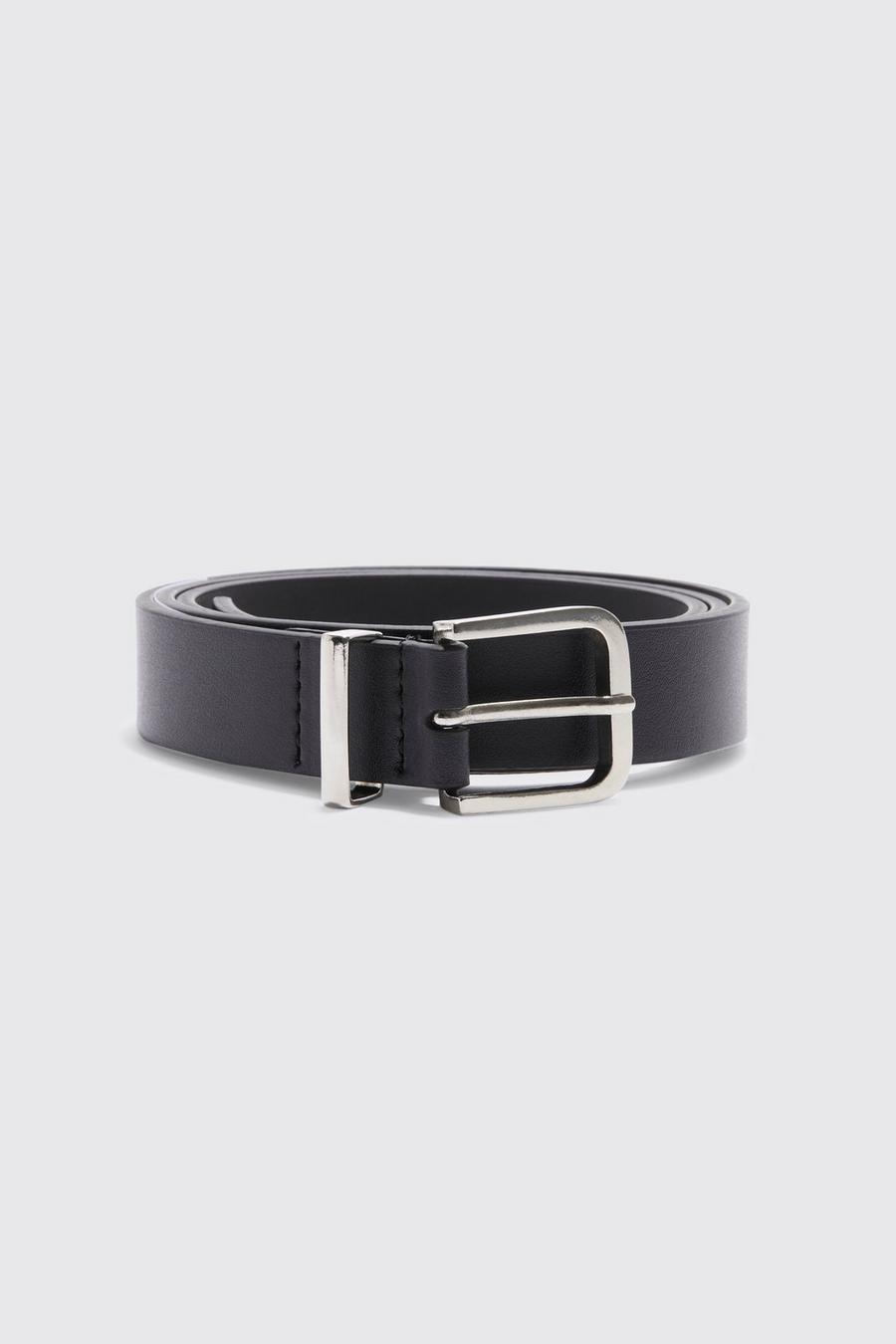 Black Smart Slim Suit Belt image number 1