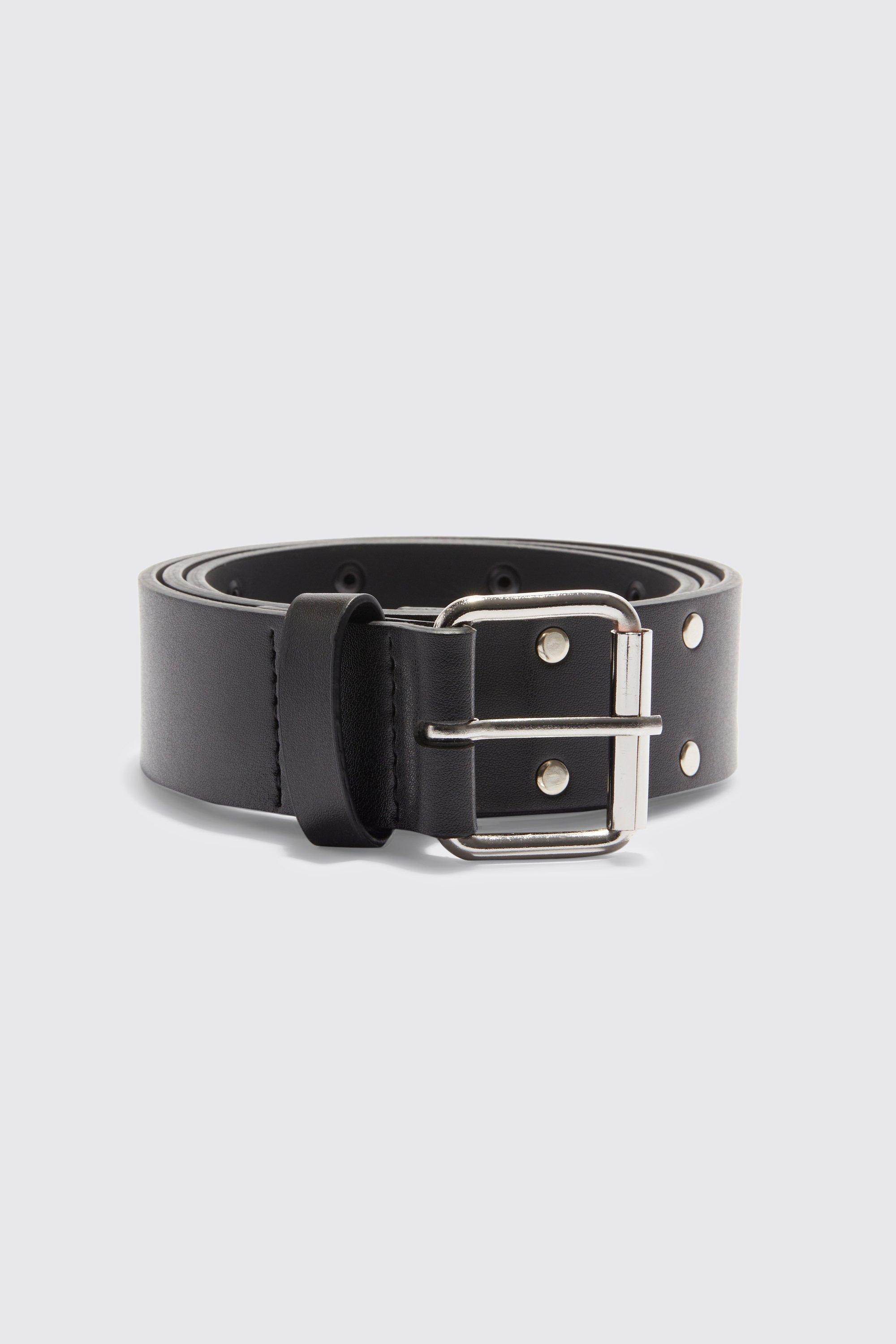 mens studded leather belts uk