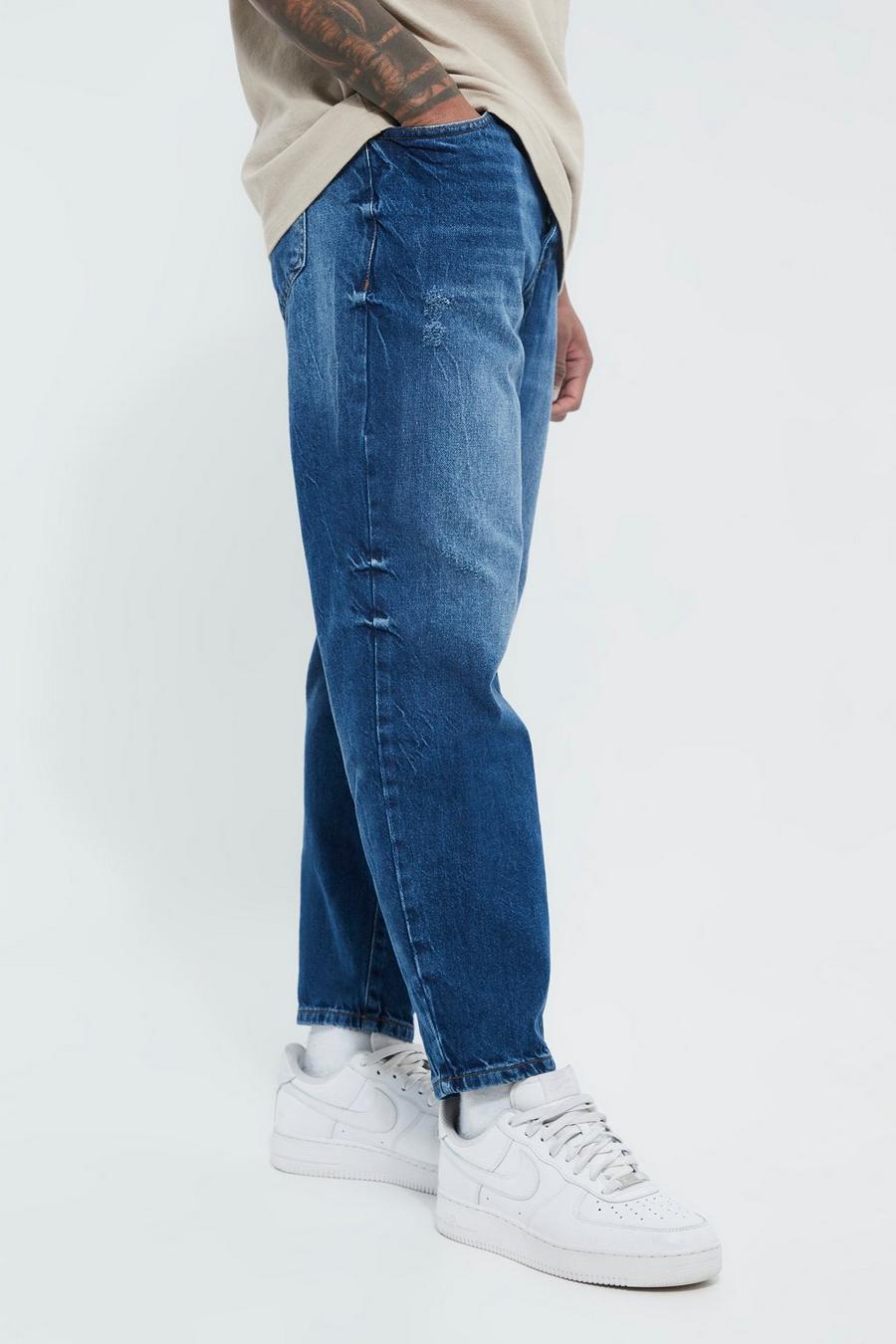 Mid blue Tapered Relaxed Jeans image number 1